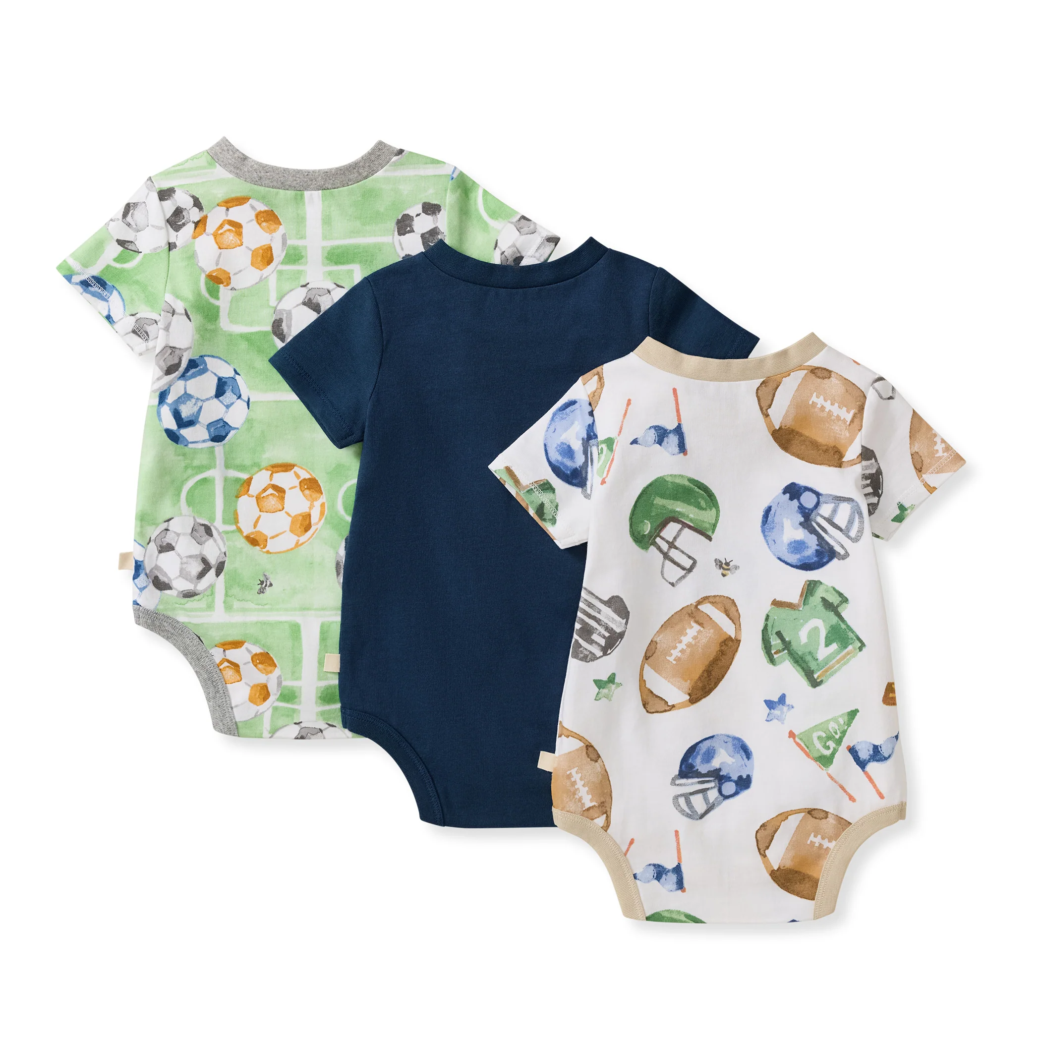 3-Pack Field Goal & Soccer Field Baby Boy Bodysuits - Image 5