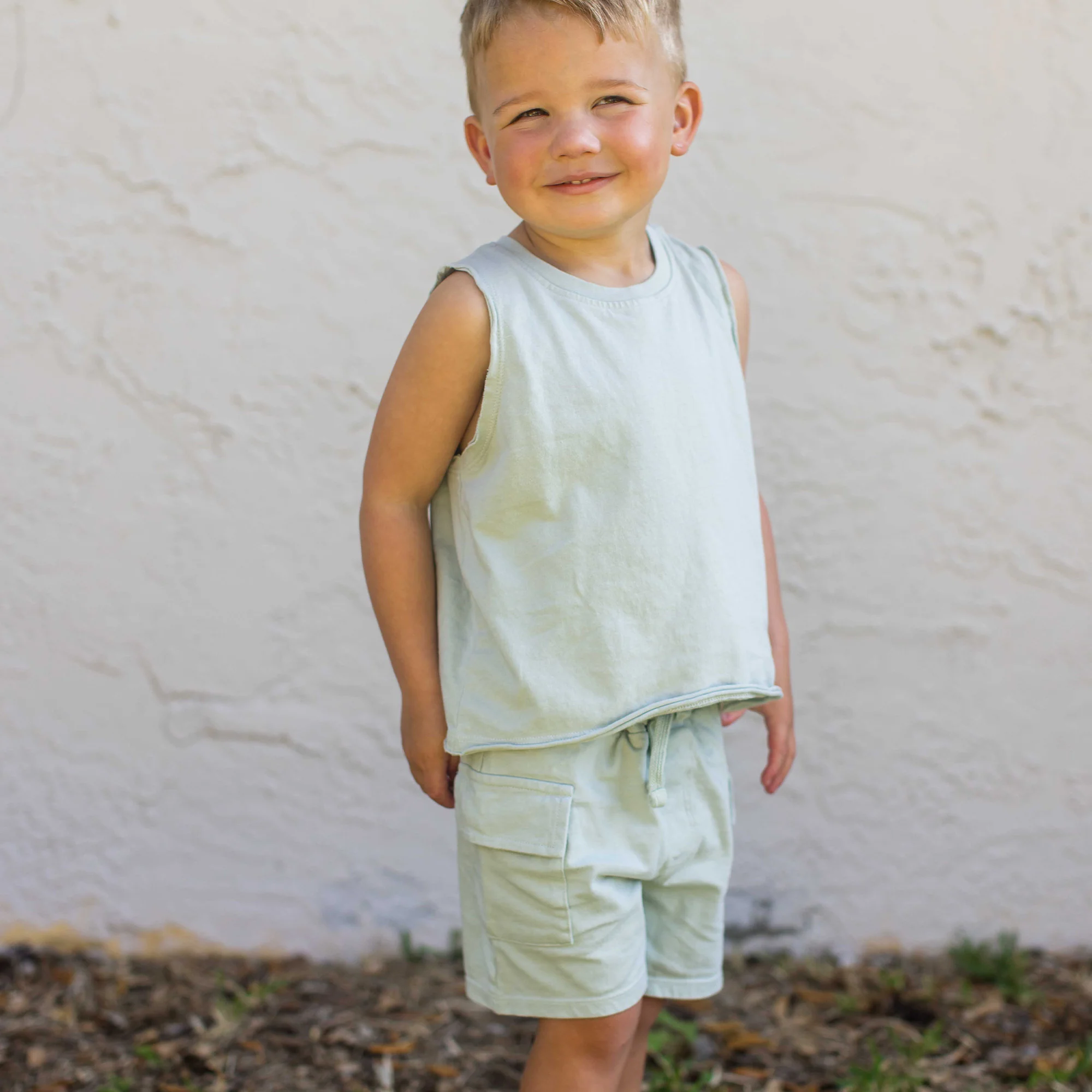 Acid Wash Boy Tee & Shorts Set - Image 6
