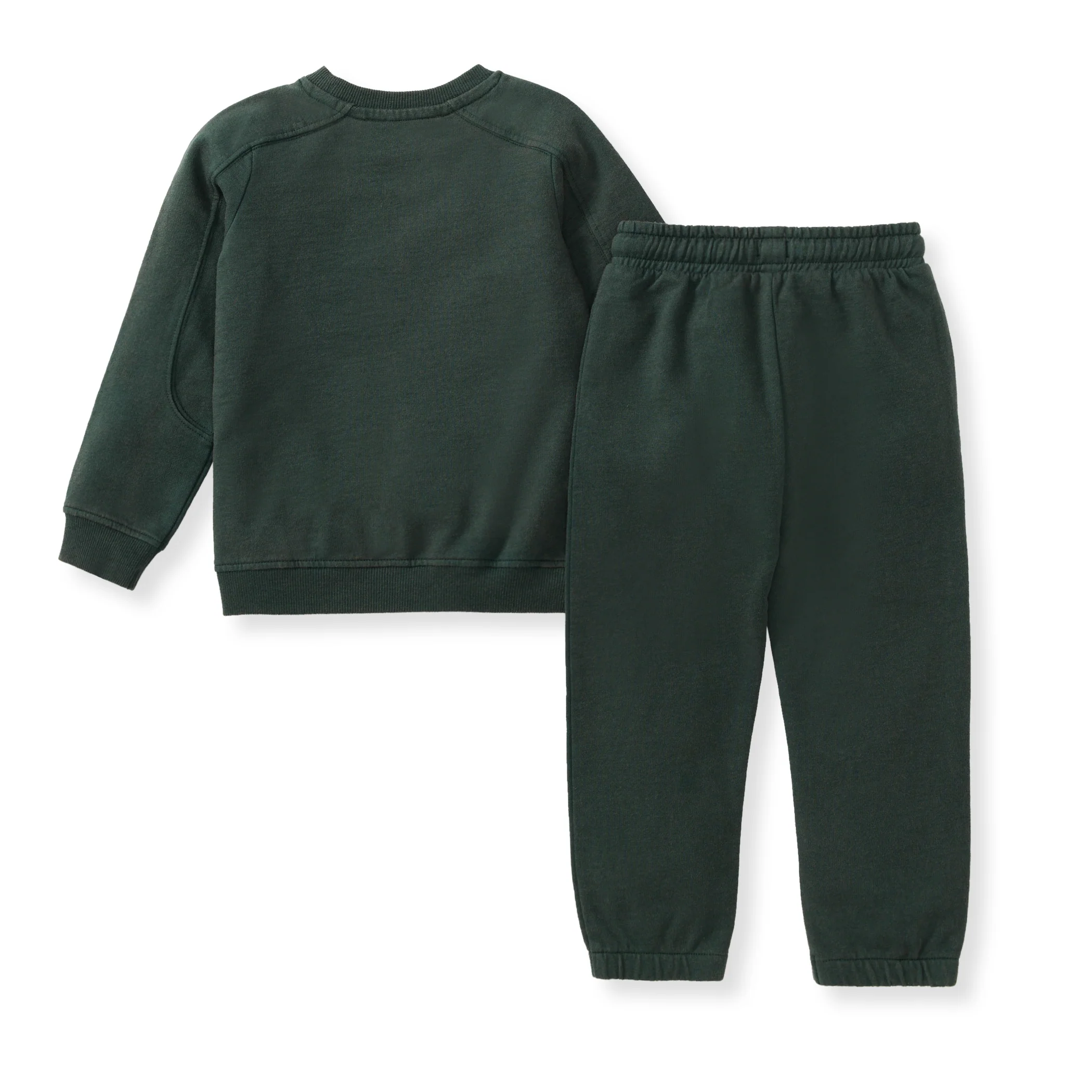 Acid Wash Sweatshirt & Pants Set - Zucchini Green - Image 3