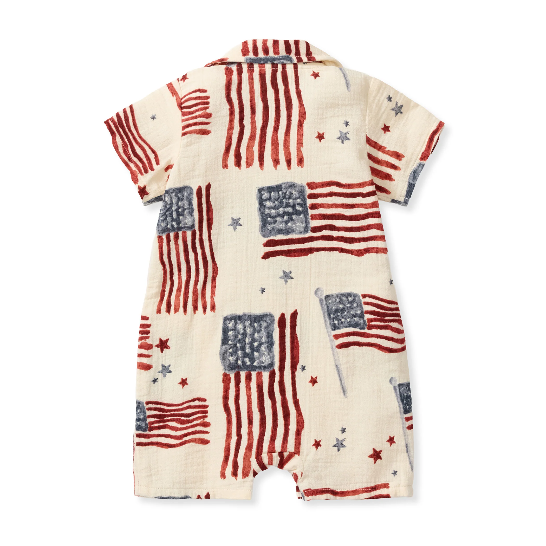 American Flag Baby Boy Romper - Image 3