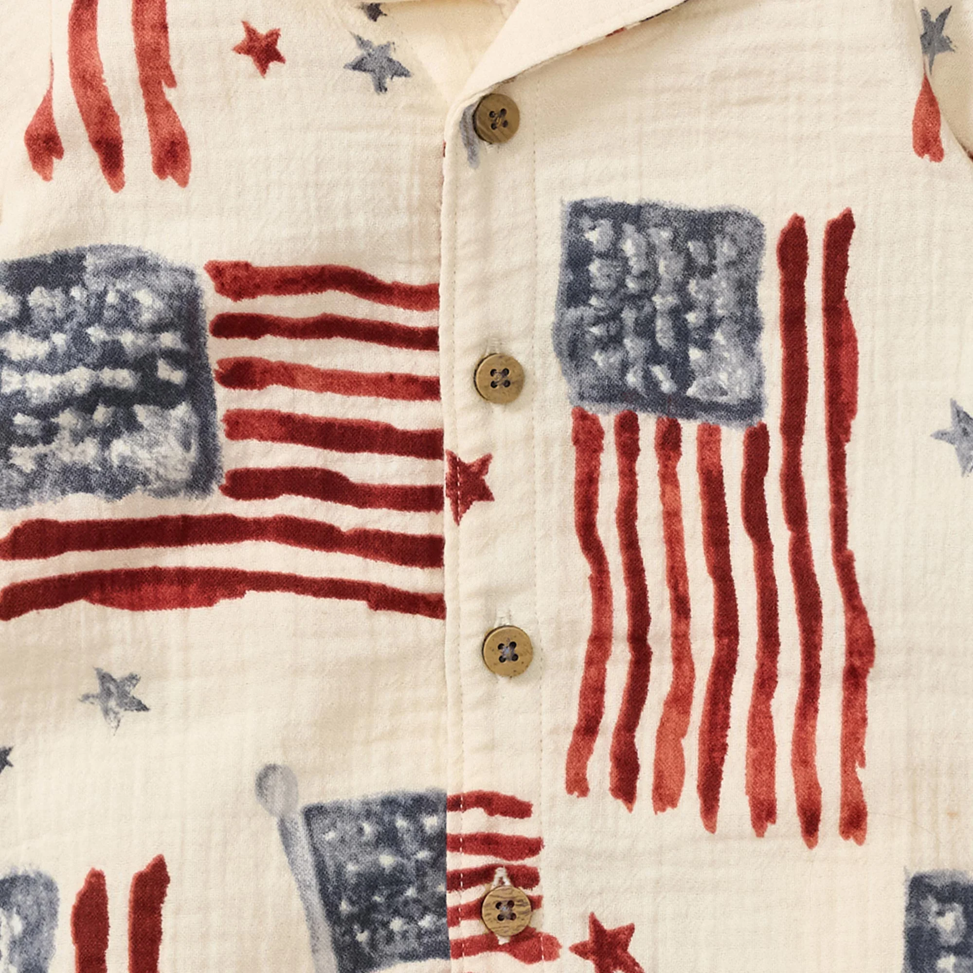 American Flag Baby Boy Romper - Image 4
