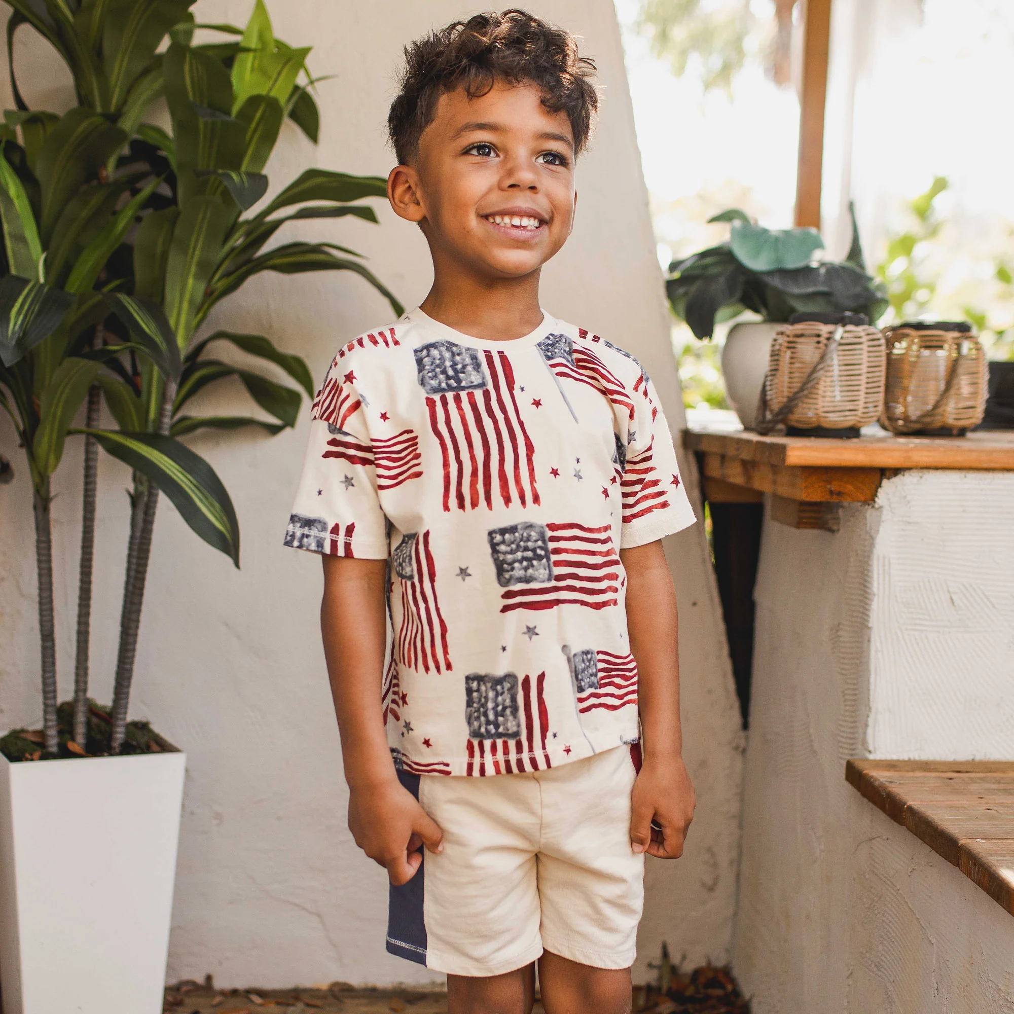 American Flag Boy Tee & Shorts Set - Image 5