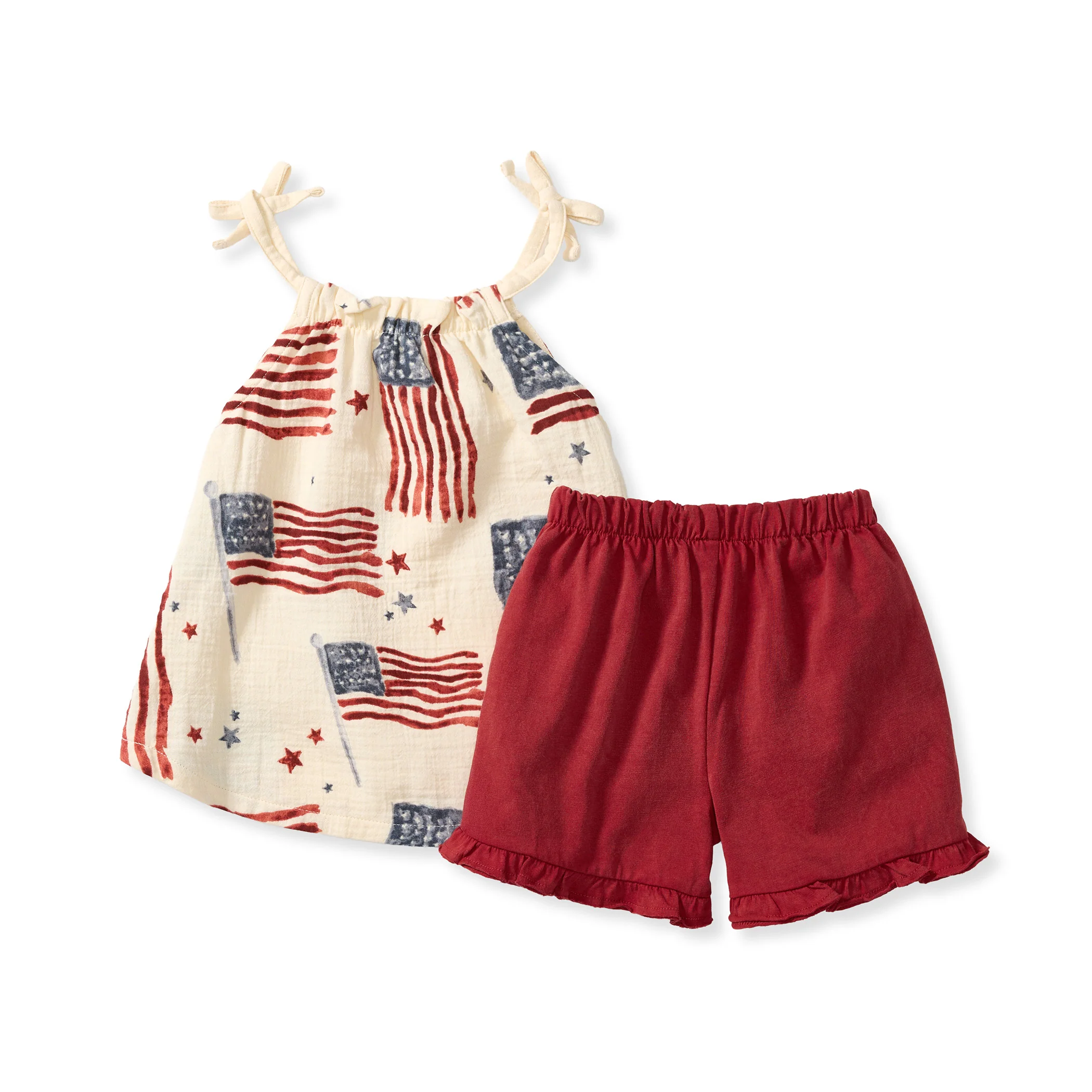 American Flag Girl Tank & Shorts Set - Image 3