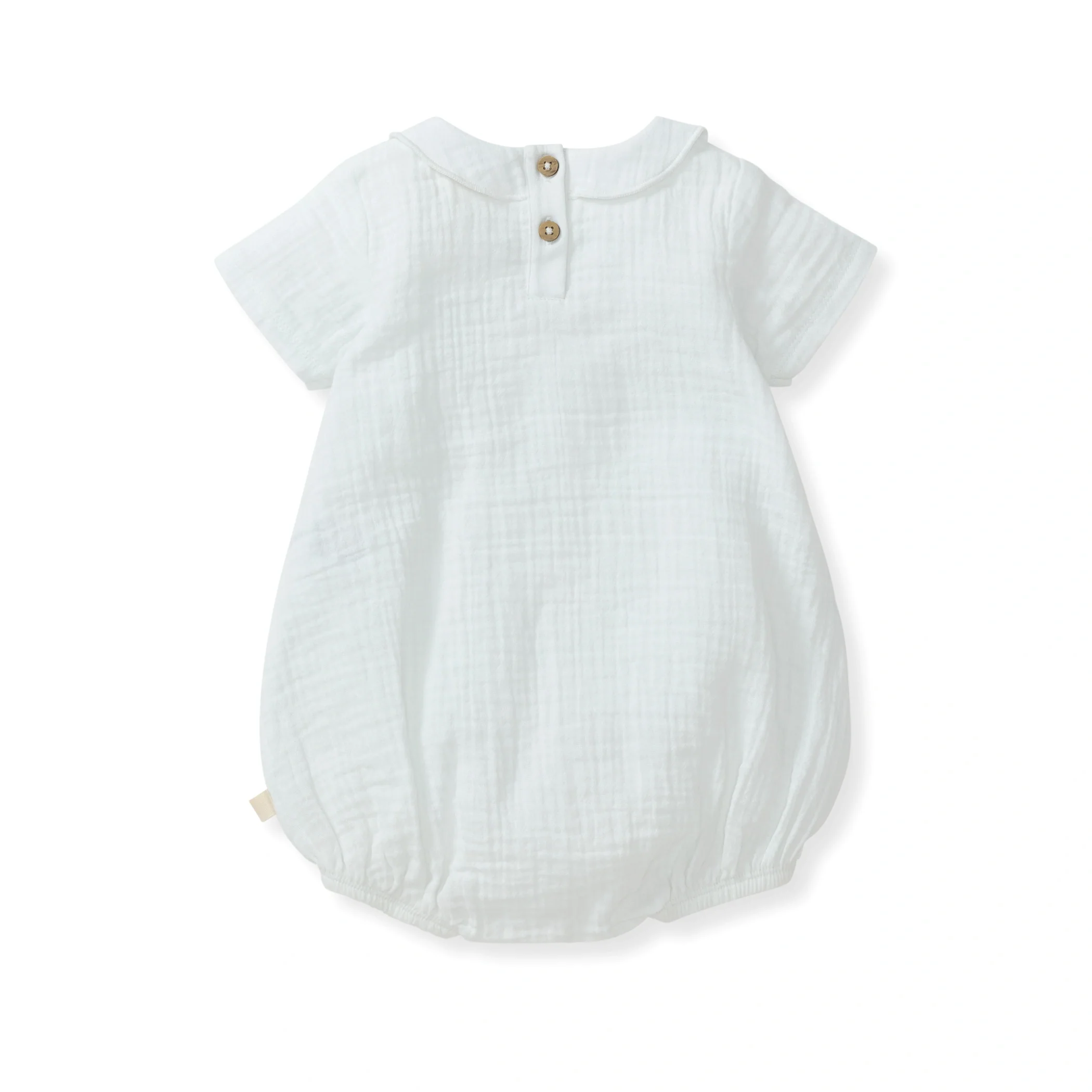Baby Boy Classic Gauze Bubble Romper - Image 4