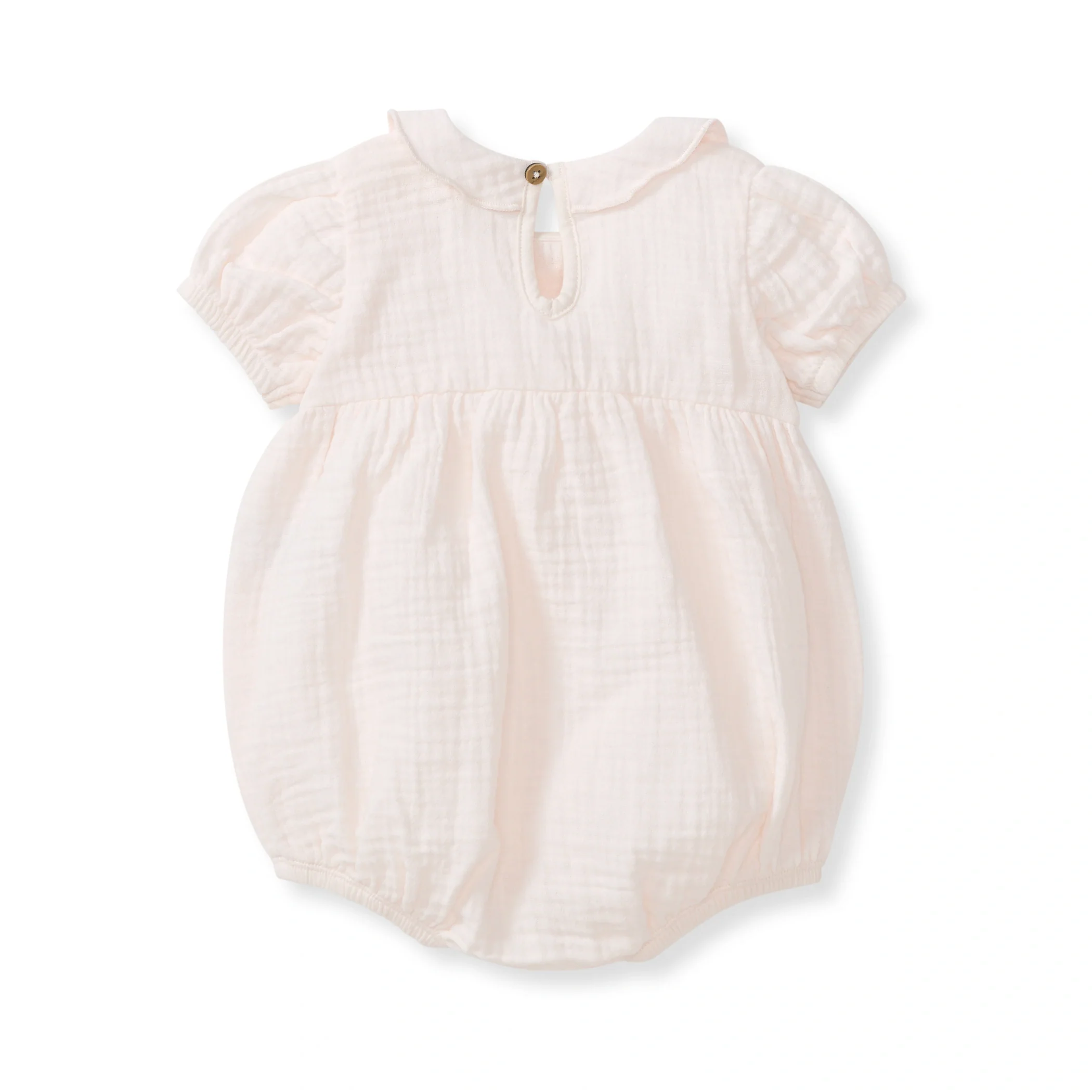 Baby Girl Classic Gauze Bubble Romper - Image 3