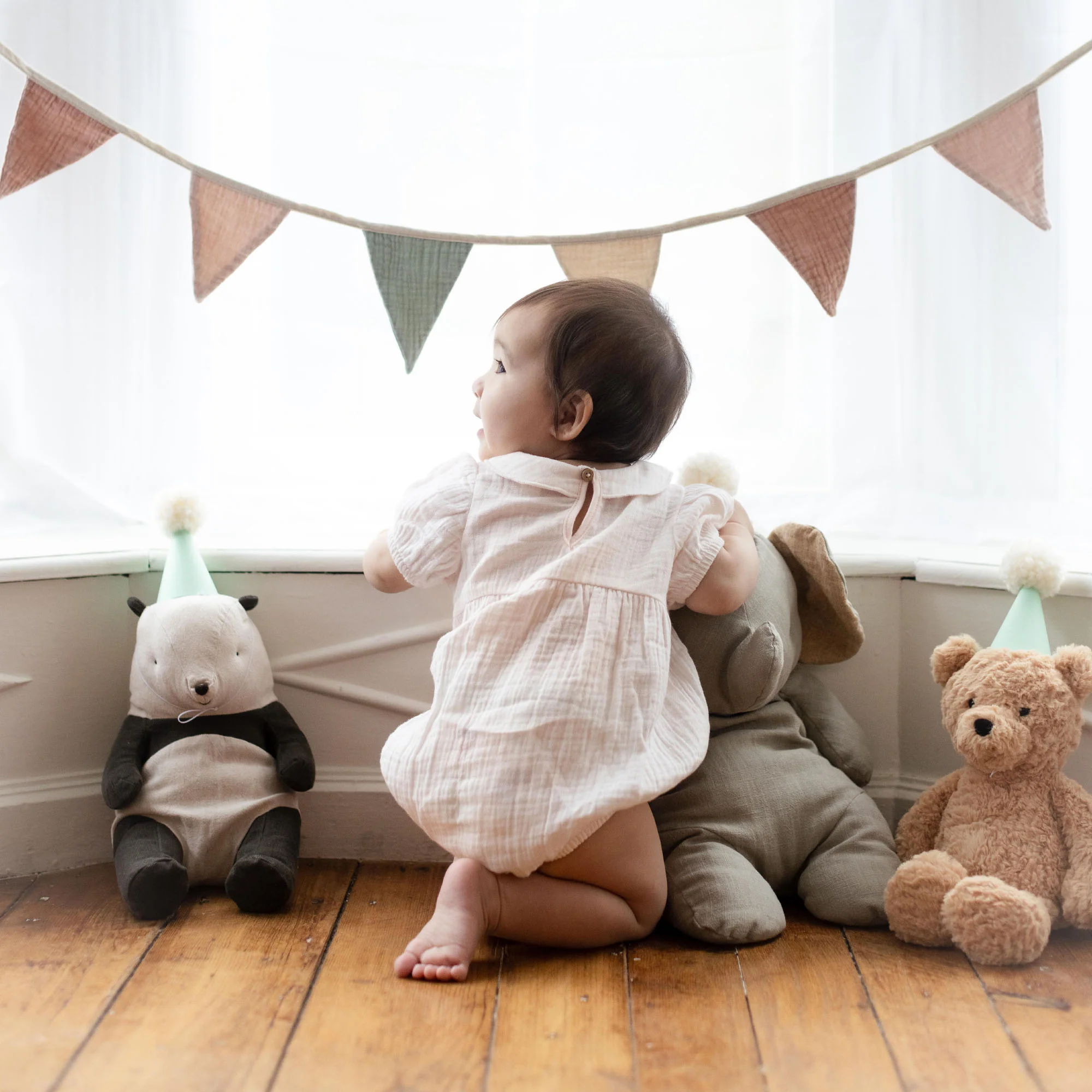 Baby Girl Classic Gauze Bubble Romper - Image 5