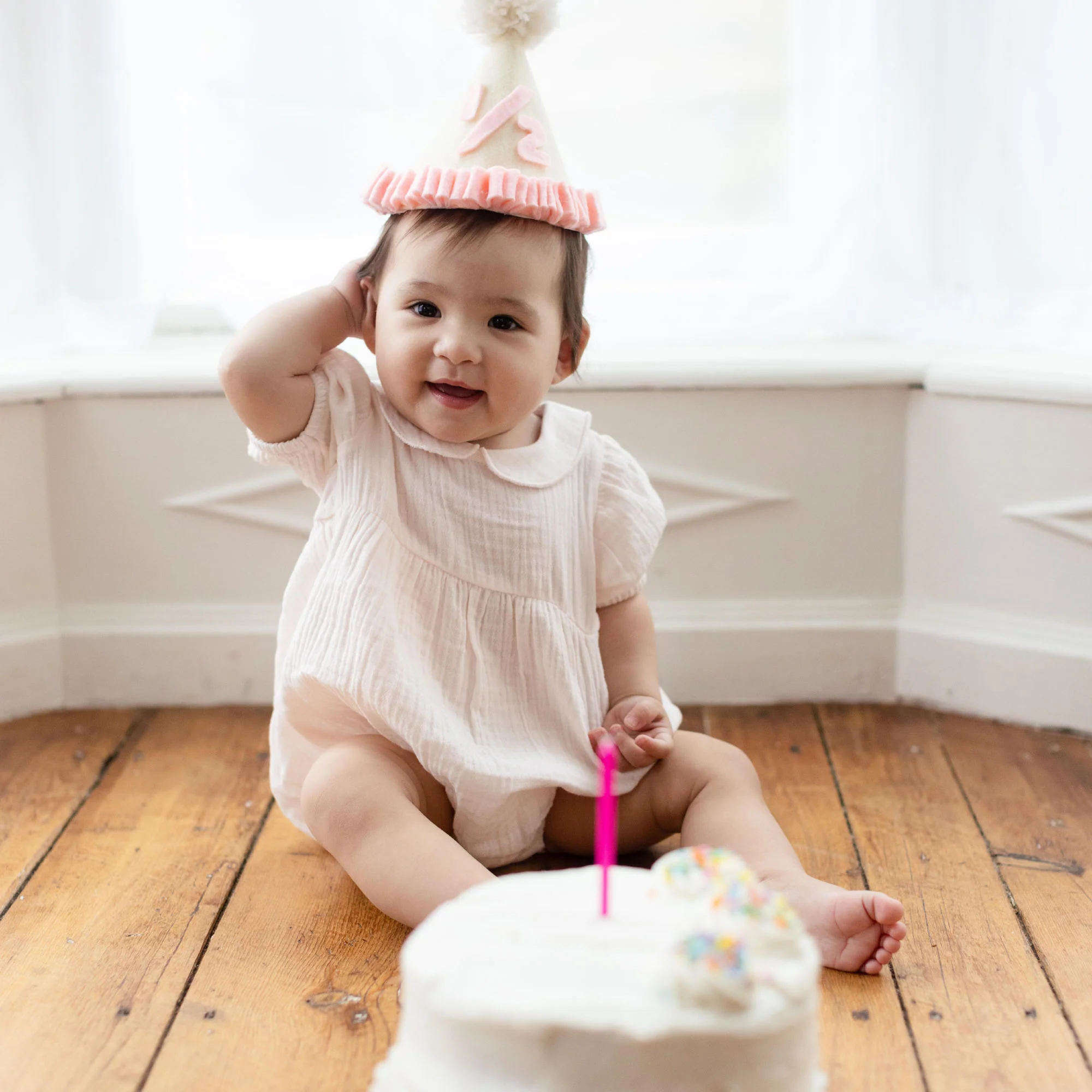 Baby Girl Classic Gauze Bubble Romper - Image 7