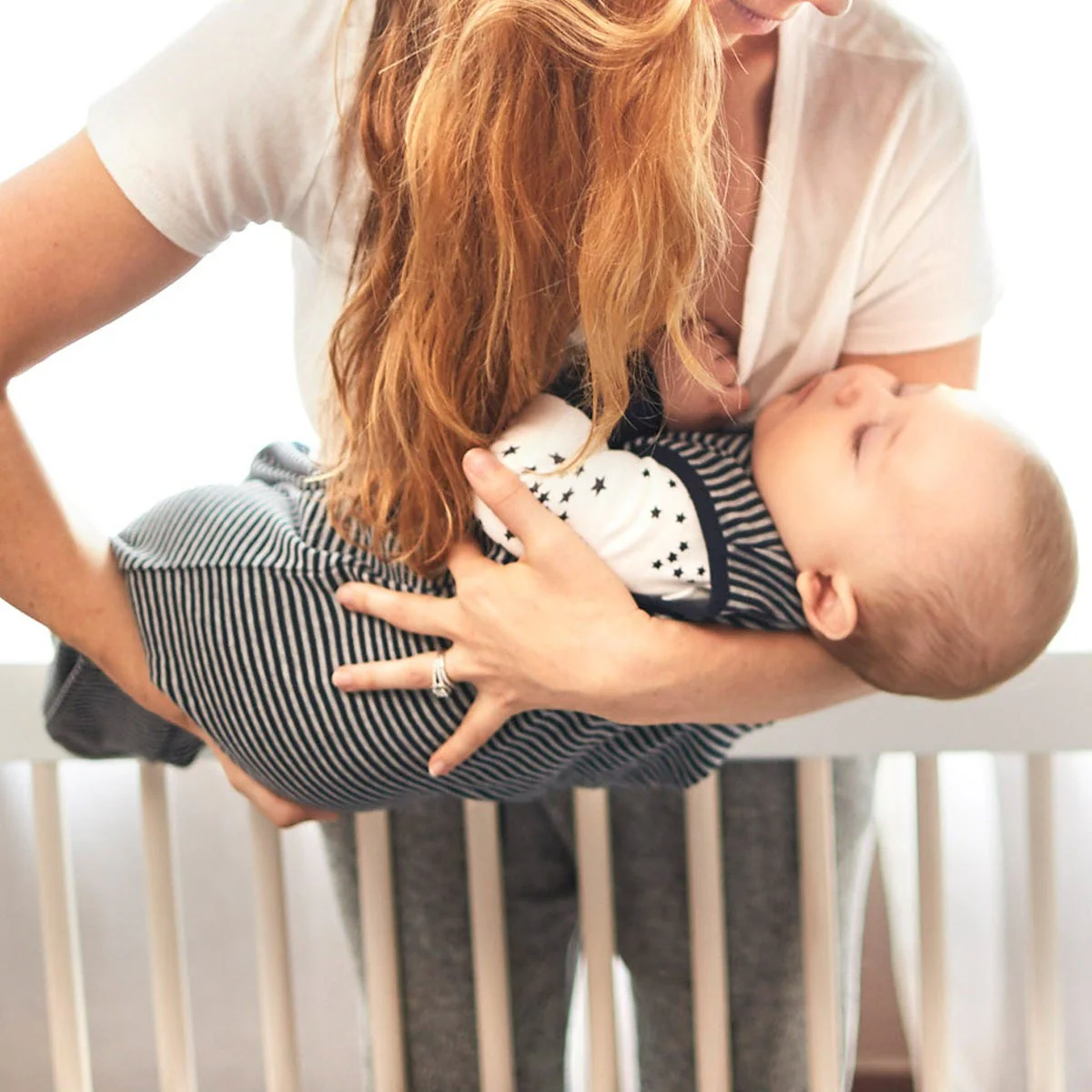 Classic Stripe Organic Beekeeper™ Wearable Baby Blanket - Image 4