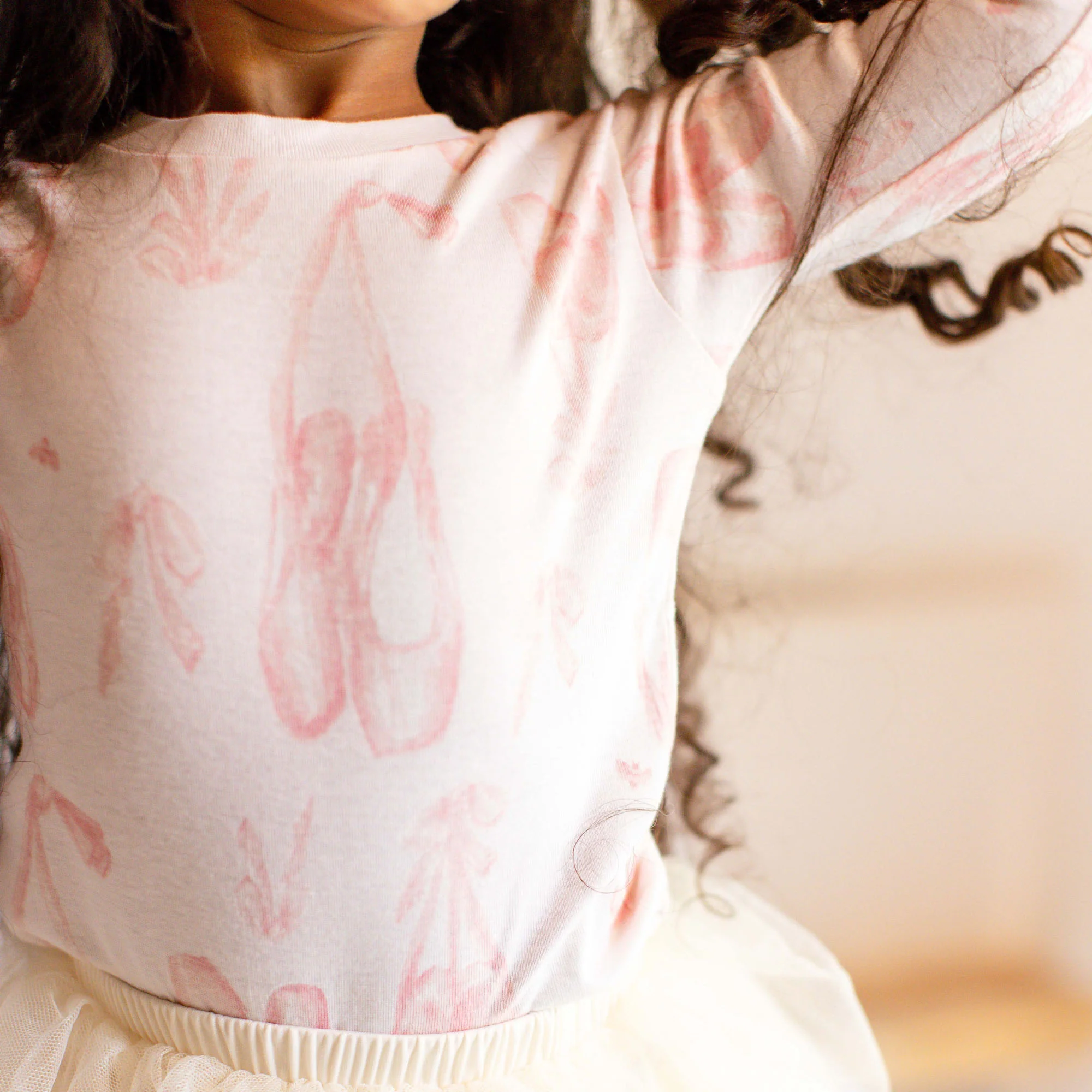 Ballet Slippers Organic Cotton Two-Piece Pajamas - Image 5