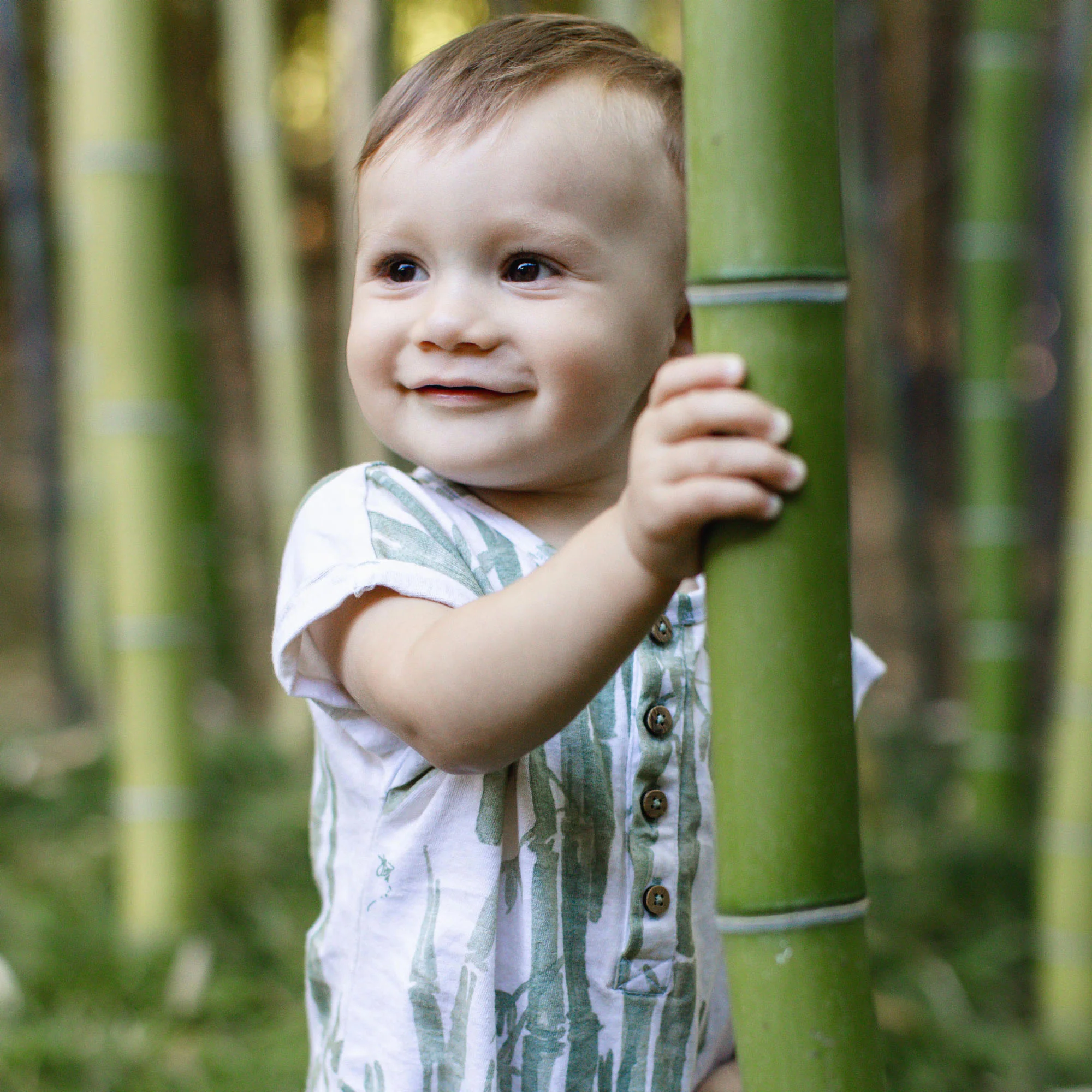 Bamboo Forest Baby Boy Romper - Image 5