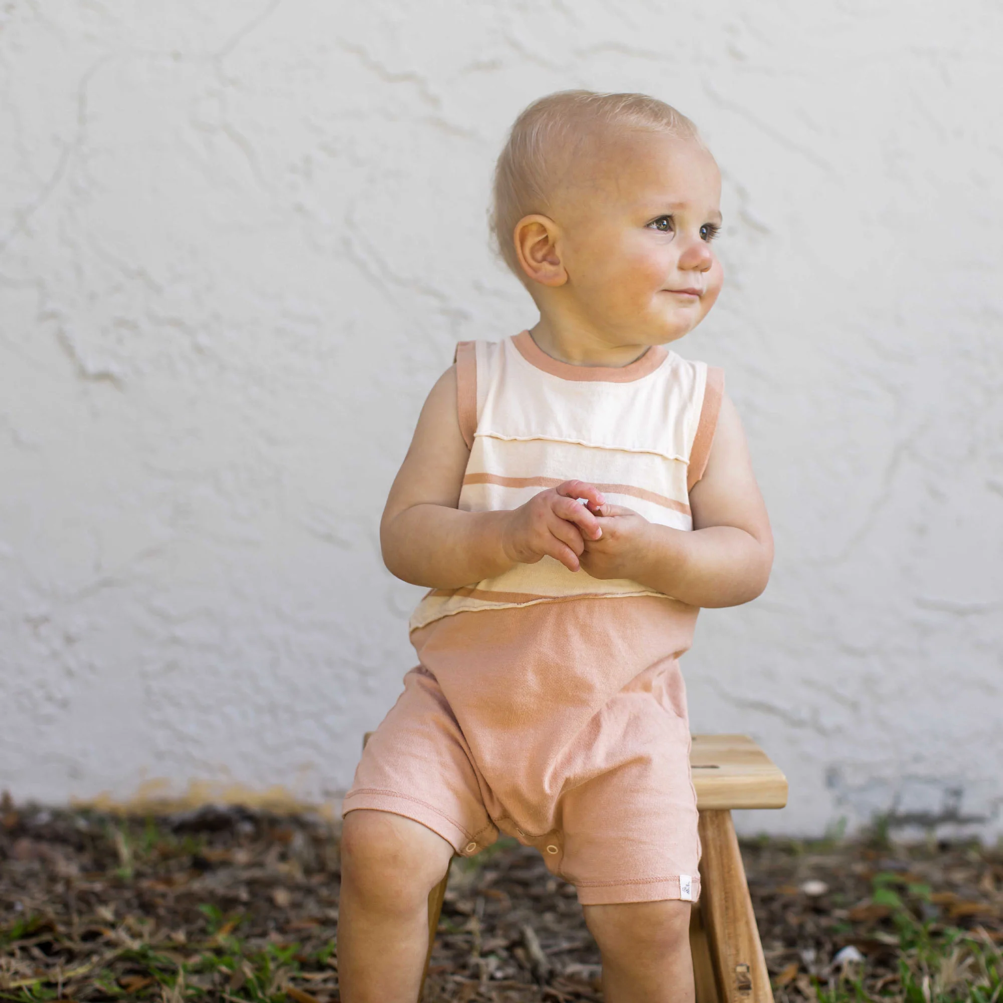 Basic Stripe Baby Boy Romper Set 2-Pack - Sweet Maple - Image 8