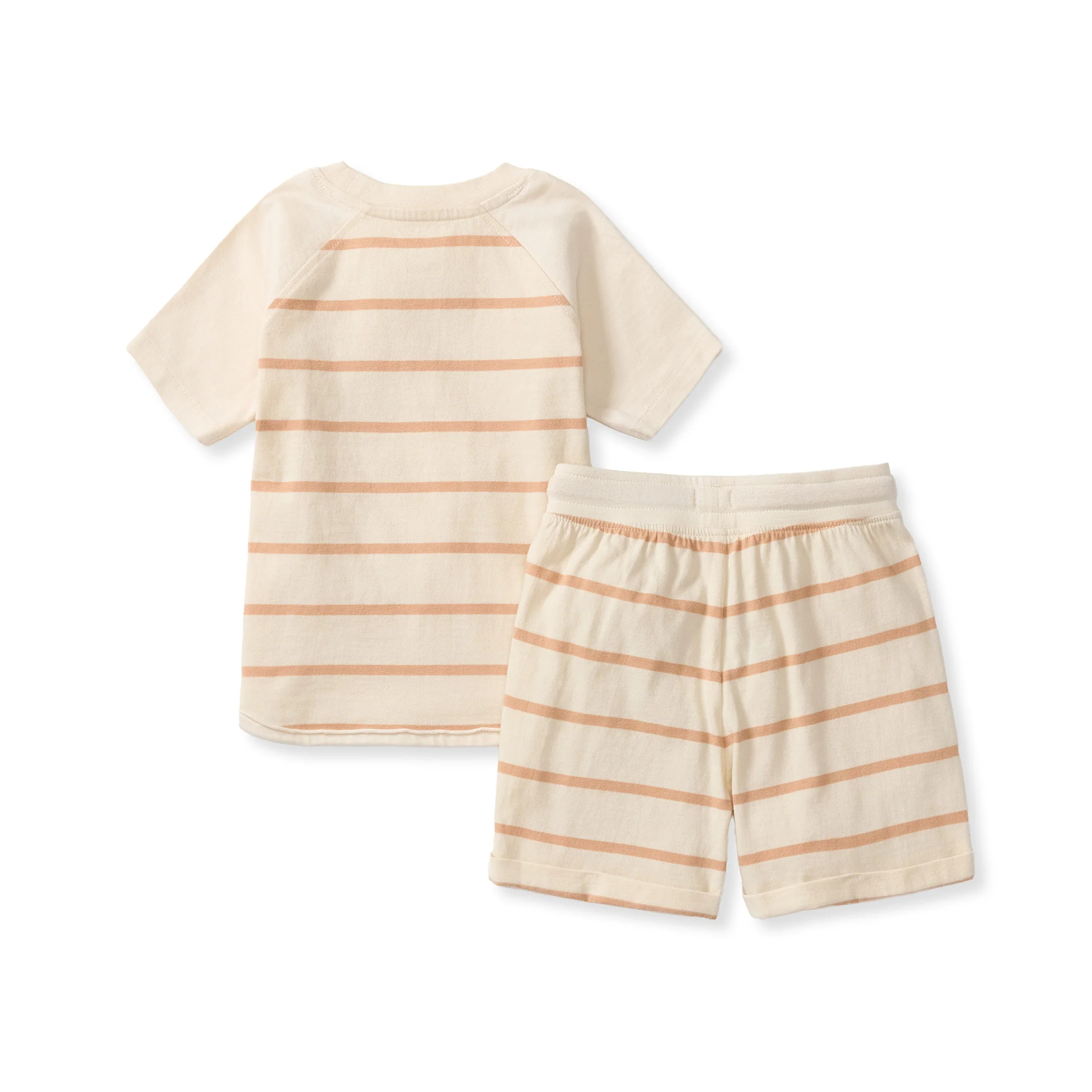Basic Stripe Boy Tee & Shorts Set - Image 3
