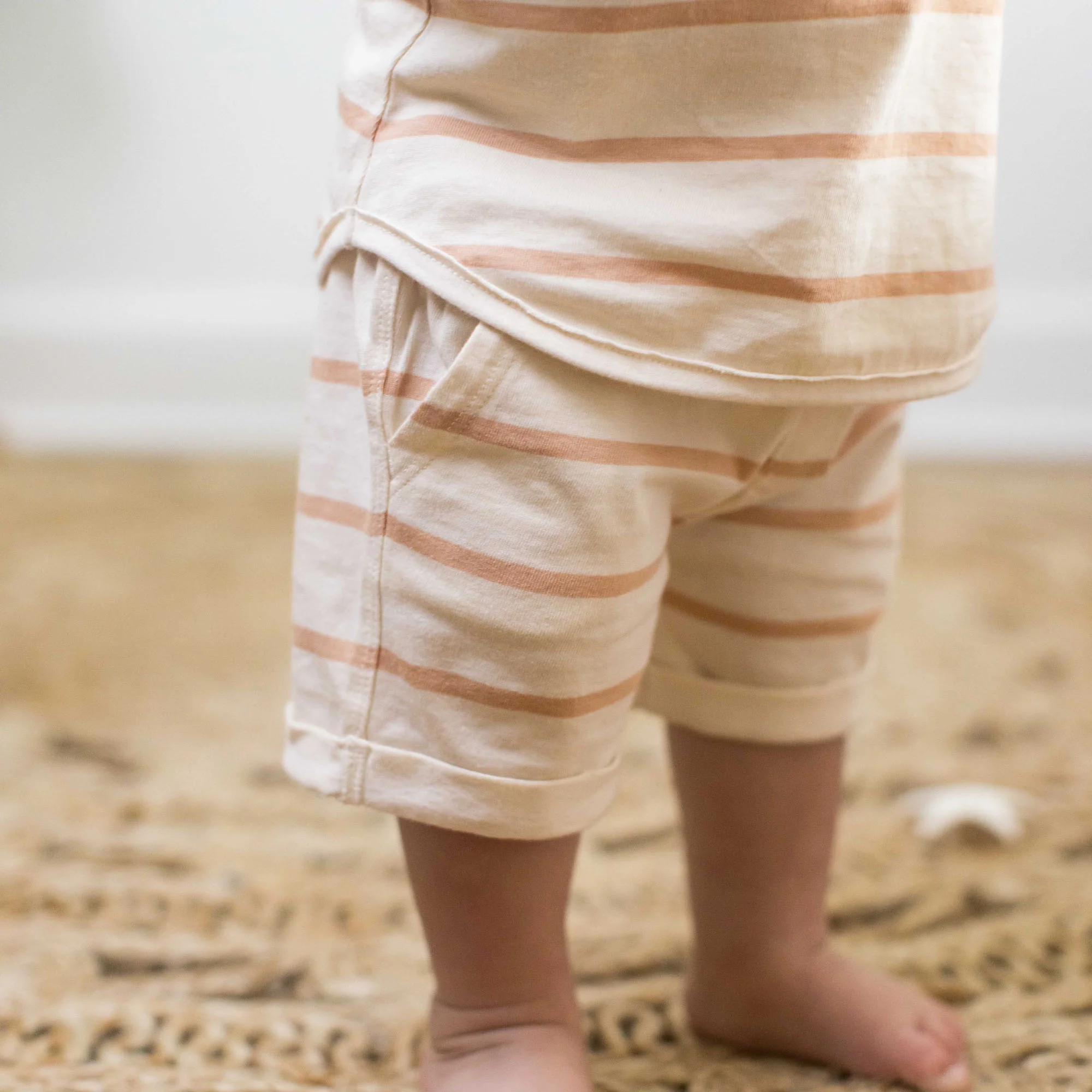 Basic Stripe Boy Tee & Shorts Set - Image 8