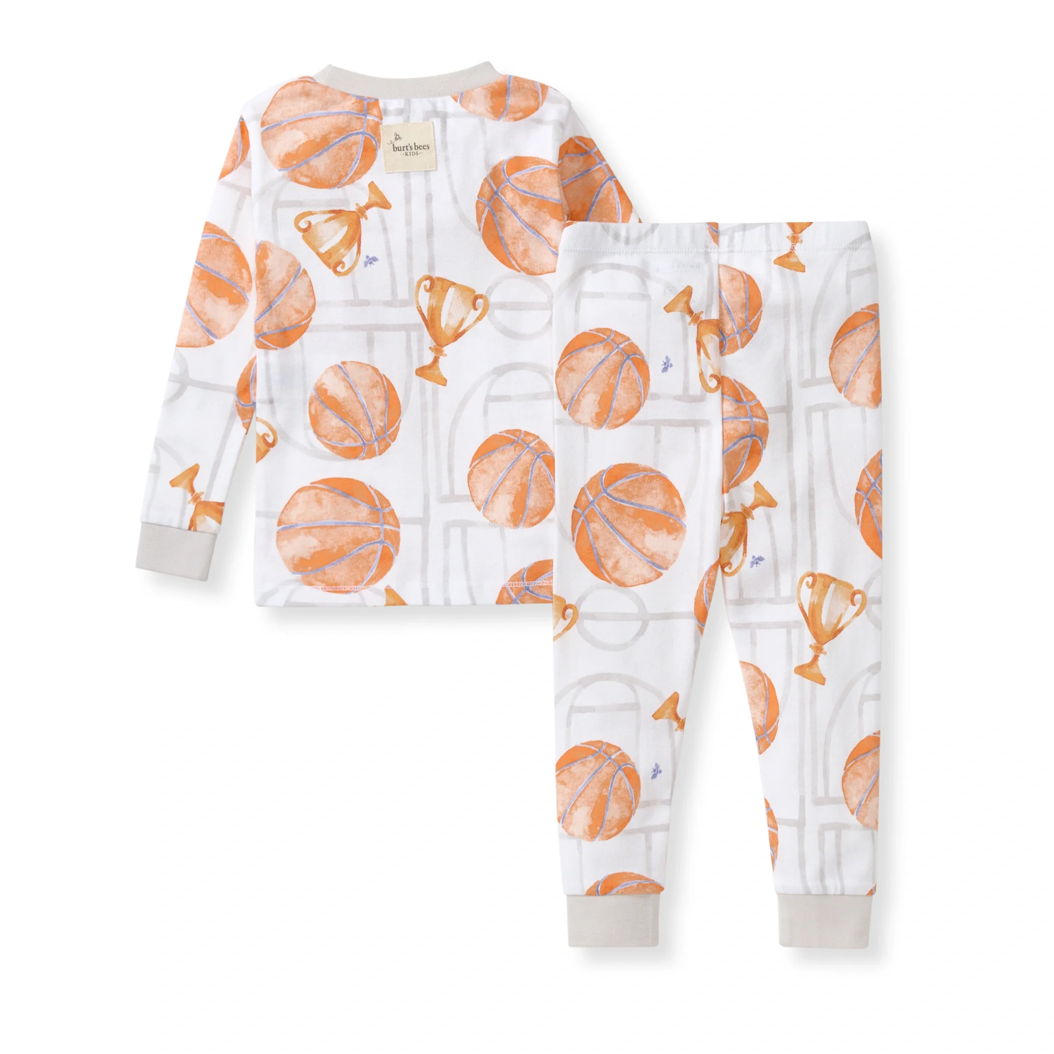 Basketball Court Organic Cotton Two-Piece Pajamas - Image 3