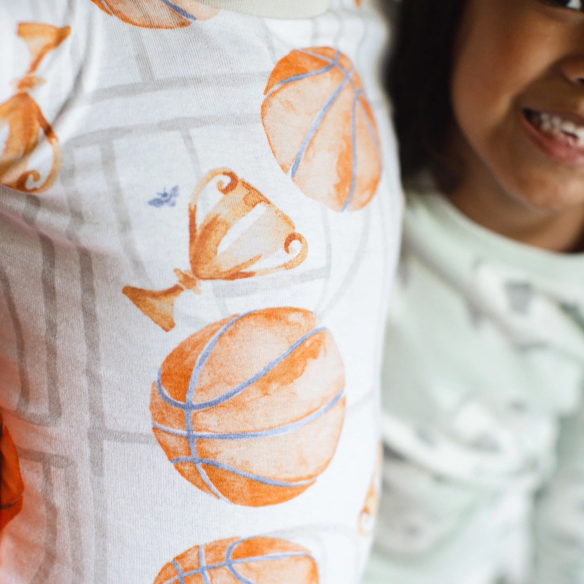 Basketball Court Organic Cotton Two-Piece Pajamas - Image 5