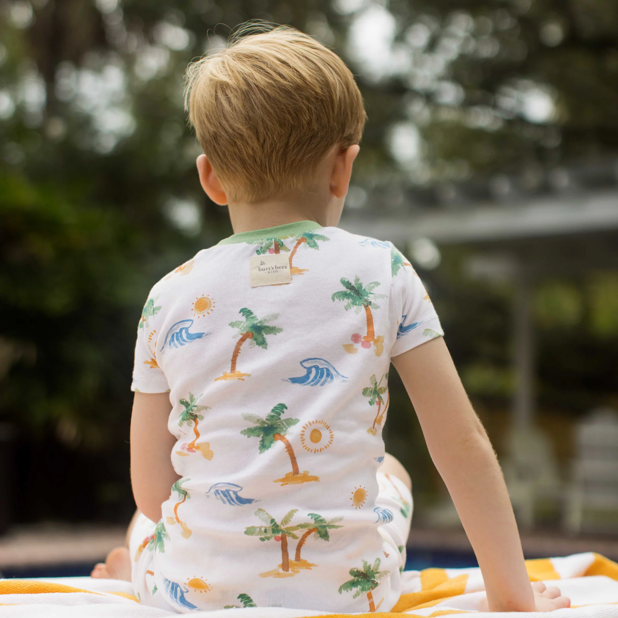 Beachy Palms Organic Cotton Two-Piece Pajamas - Image 6