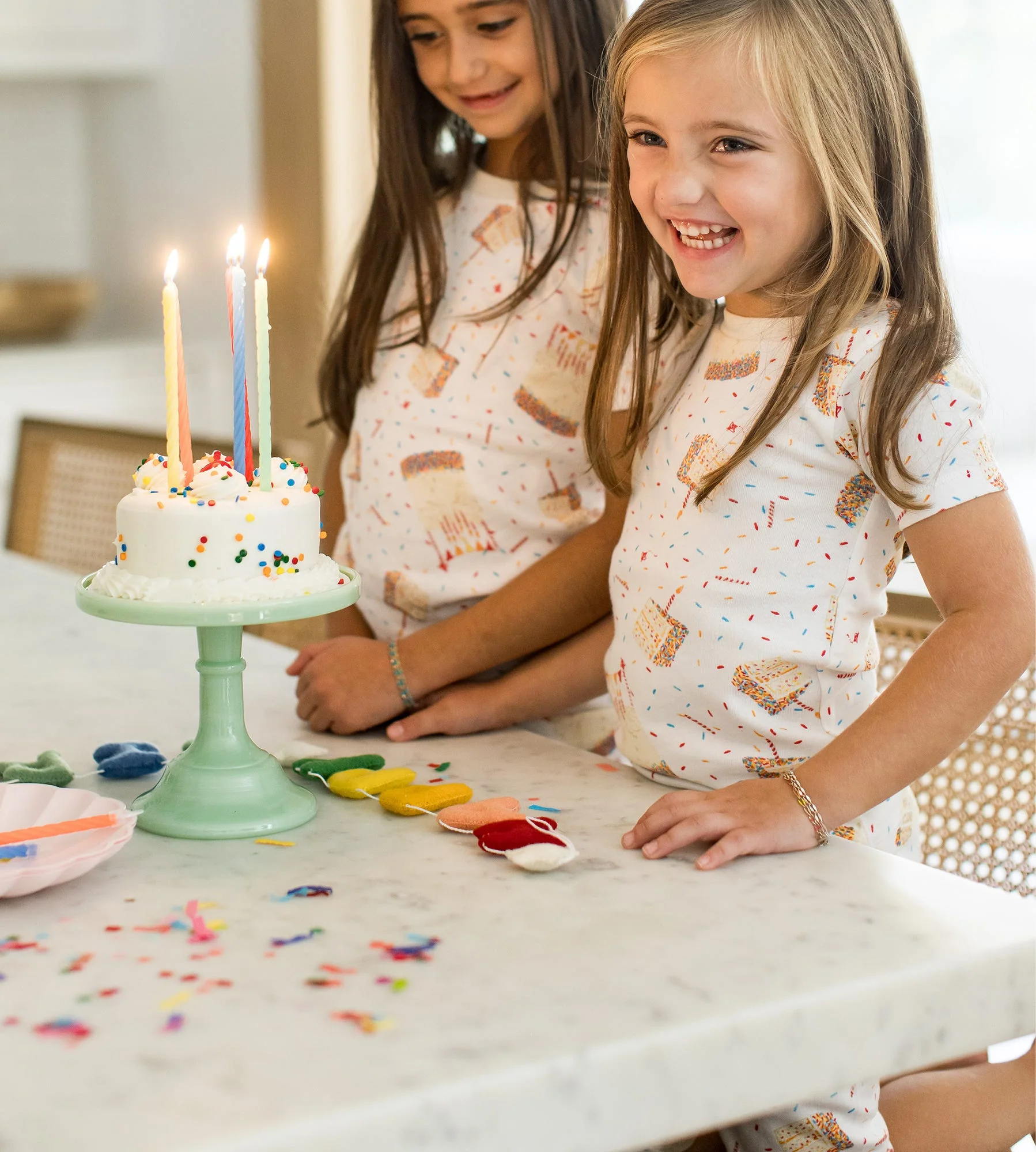 Birthday Cake Organic Two-Piece Short Sleeve Pajamas - Image 4