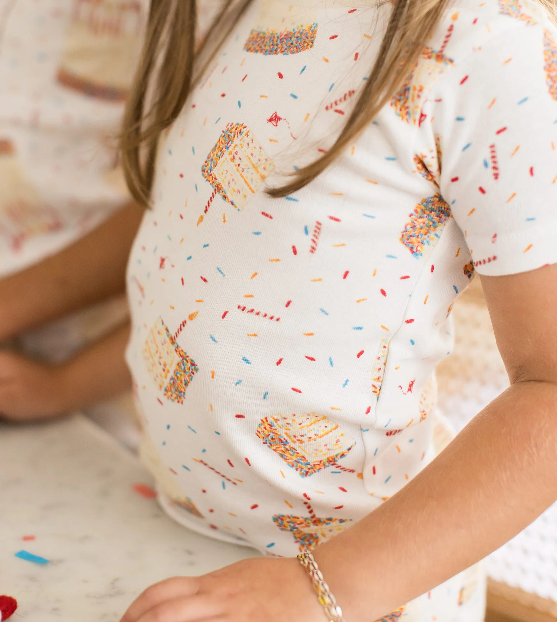 Birthday Cake Organic Two-Piece Short Sleeve Pajamas - Image 5