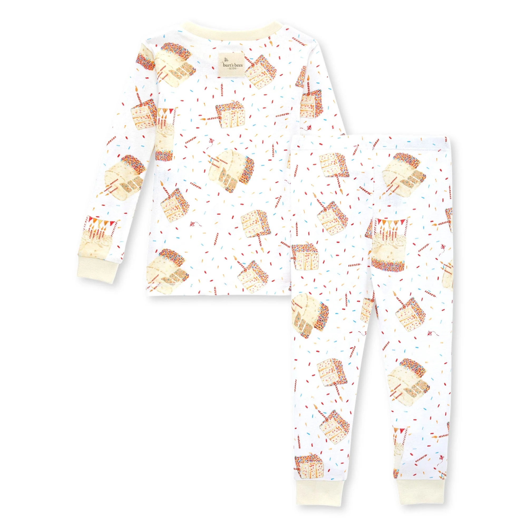 Birthday Cake Organic Two-Piece Long Sleeve Pajamas - Image 3