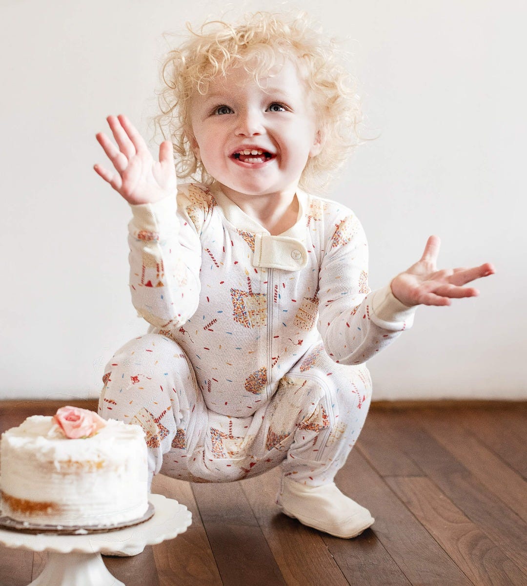 Birthday Cake Organic Two-Piece Long Sleeve Pajamas - Image 5