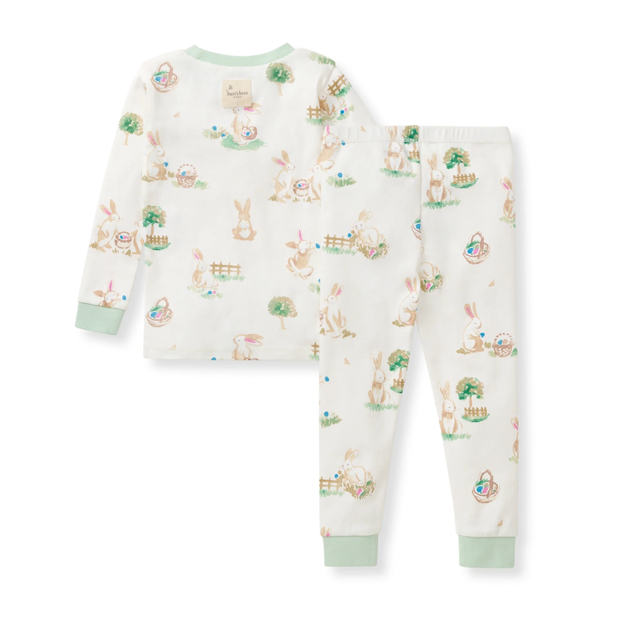Bunny Egg Hunt Organic Cotton Two-Piece Pajamas - Image 3