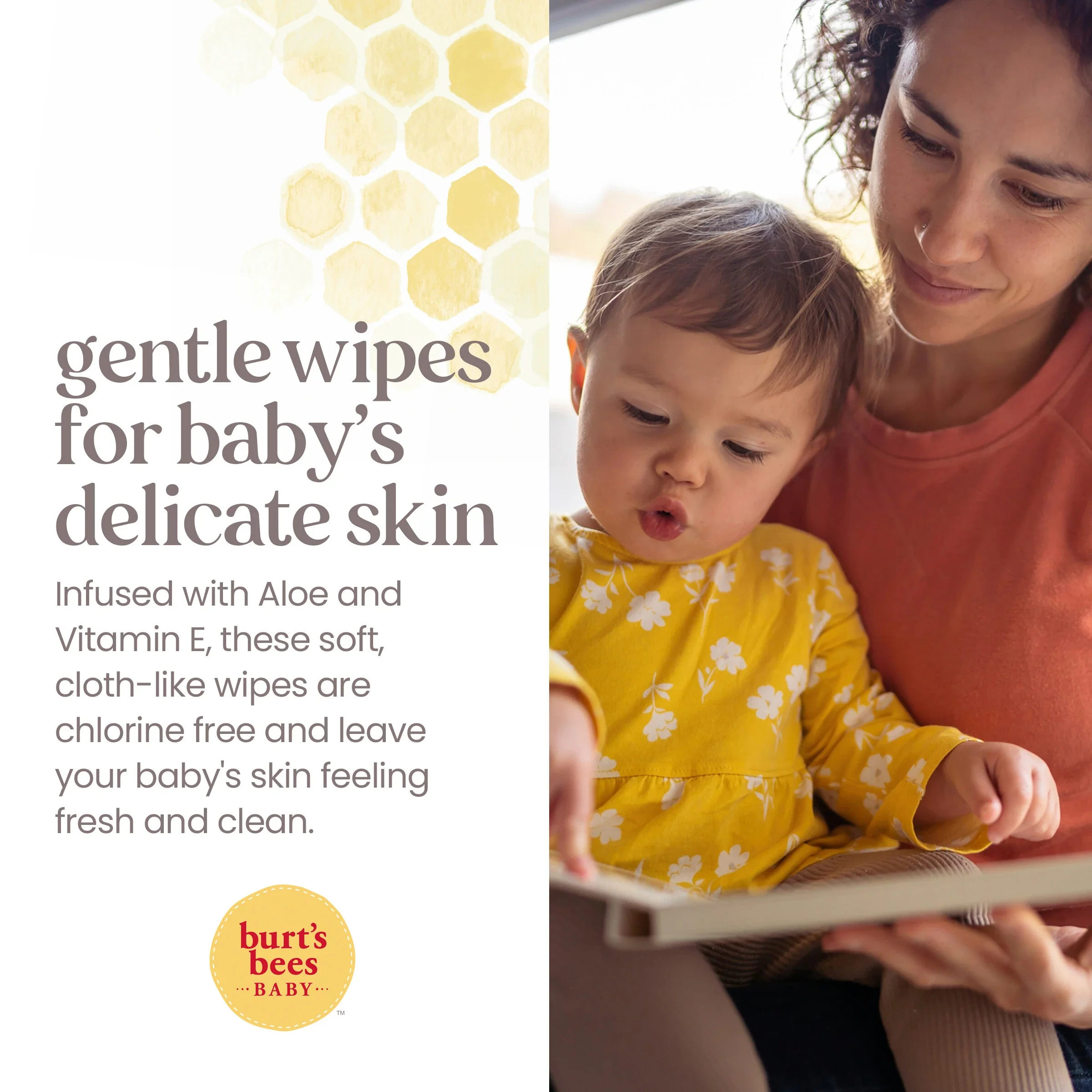 Burt’s Bees Baby Wipes, Unscented Natural Baby Wipes for Sensitive Skin - 72 Wipes - Image 6