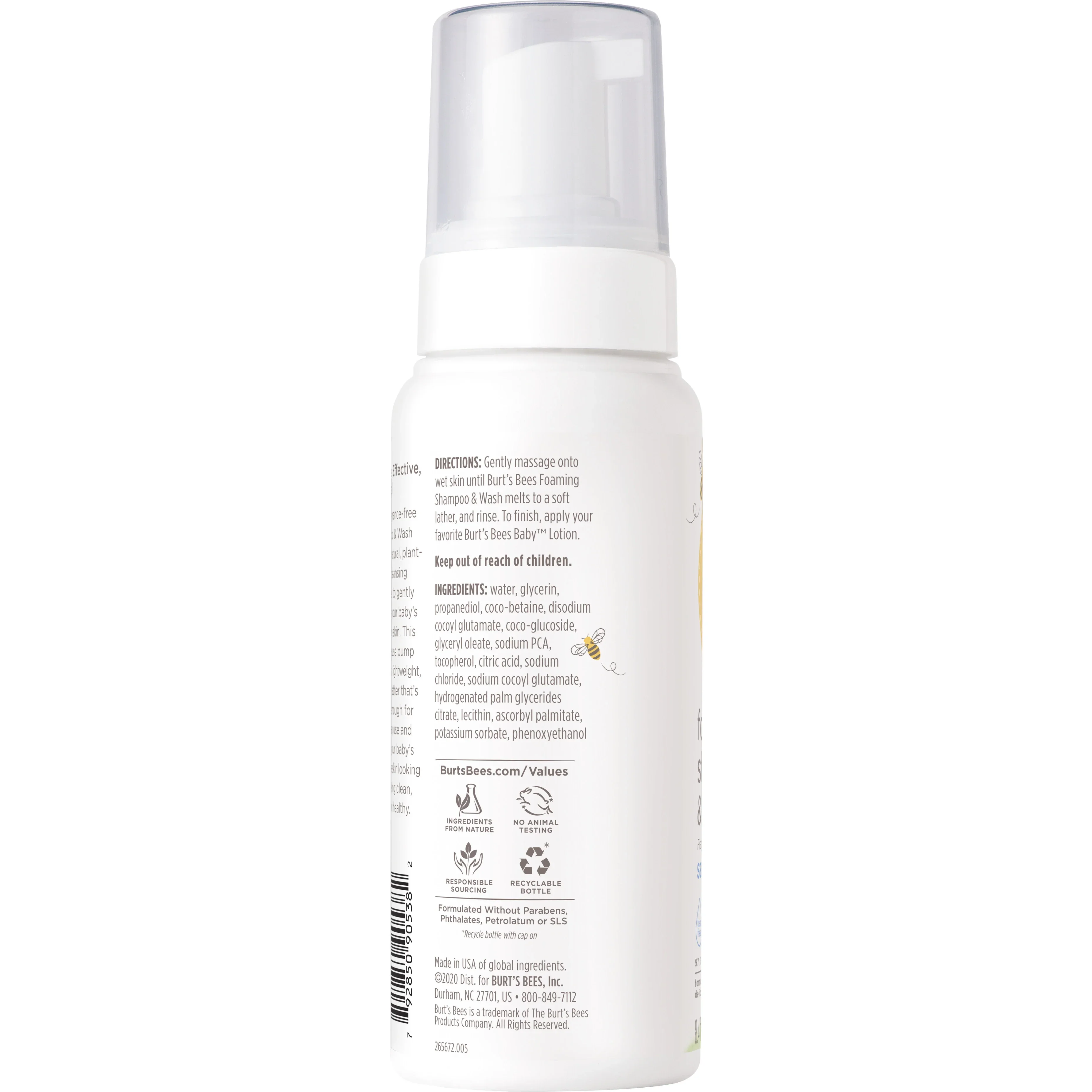 Burt's Bees Baby Shampoo & Wash - Foaming - Image 8