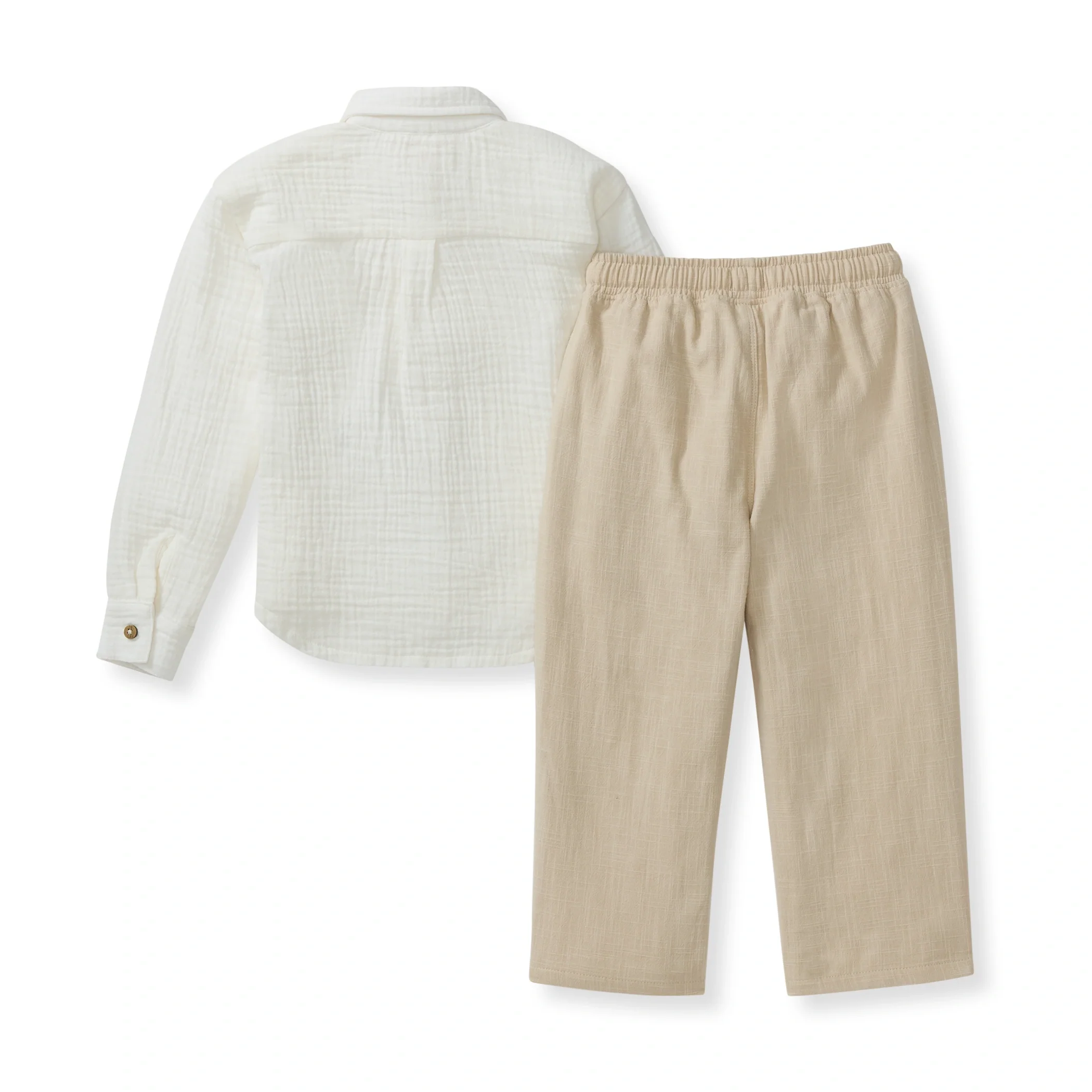 Button Down Boy Shirt & Pants Set - Image 3
