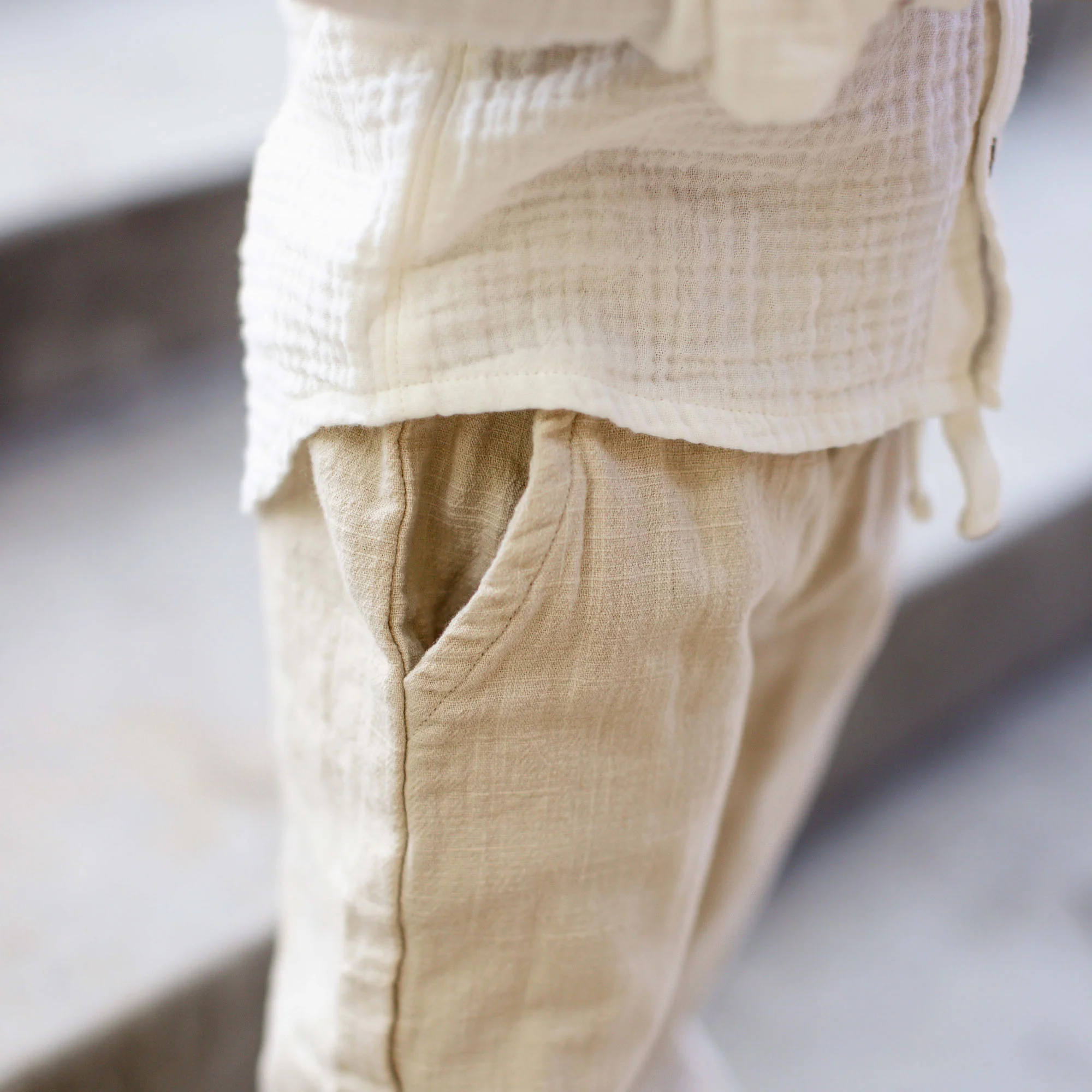 Button Down Boy Shirt & Pants Set - Image 5