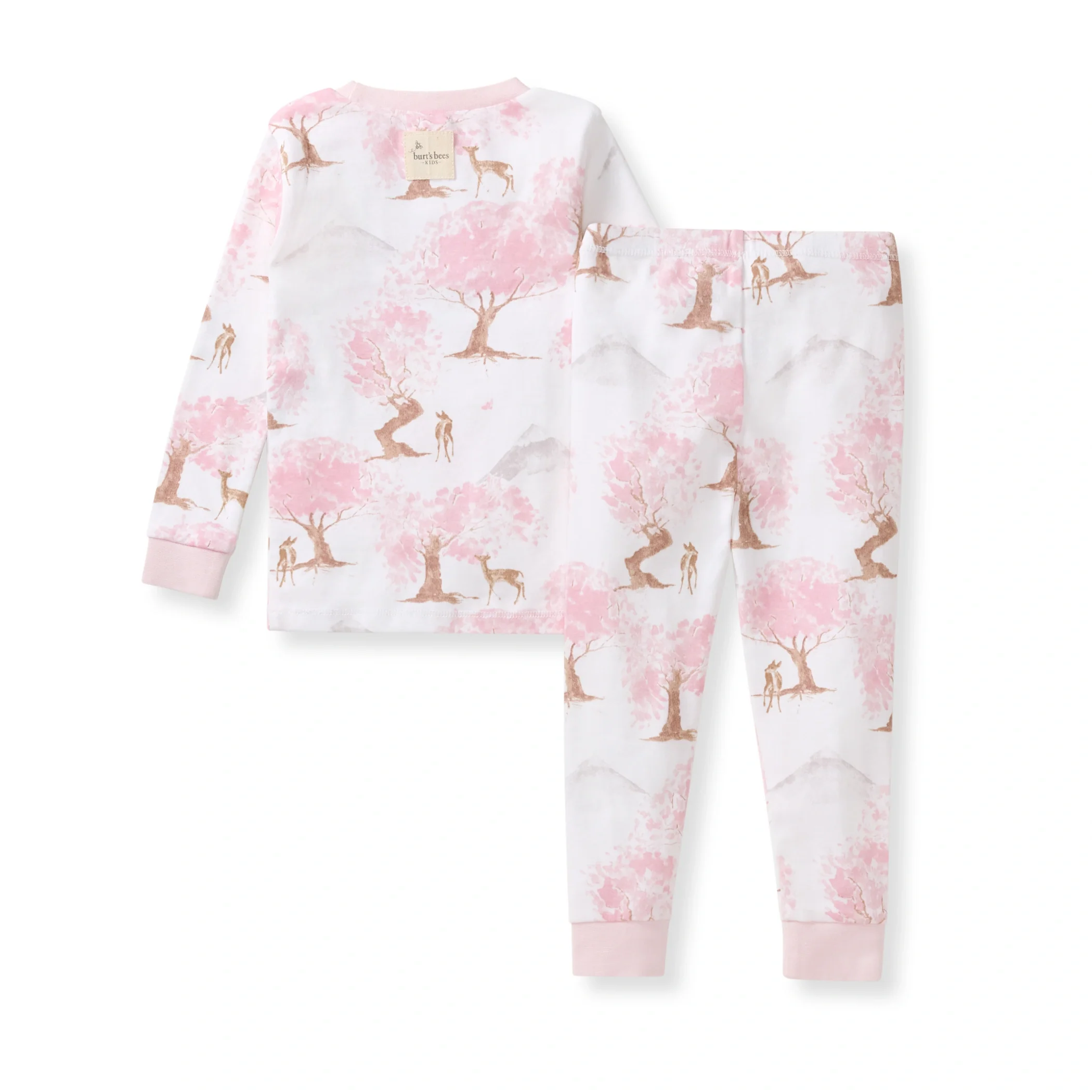 Cherry Blossom Tree Organic Cotton Two-Piece Pajamas - Image 4