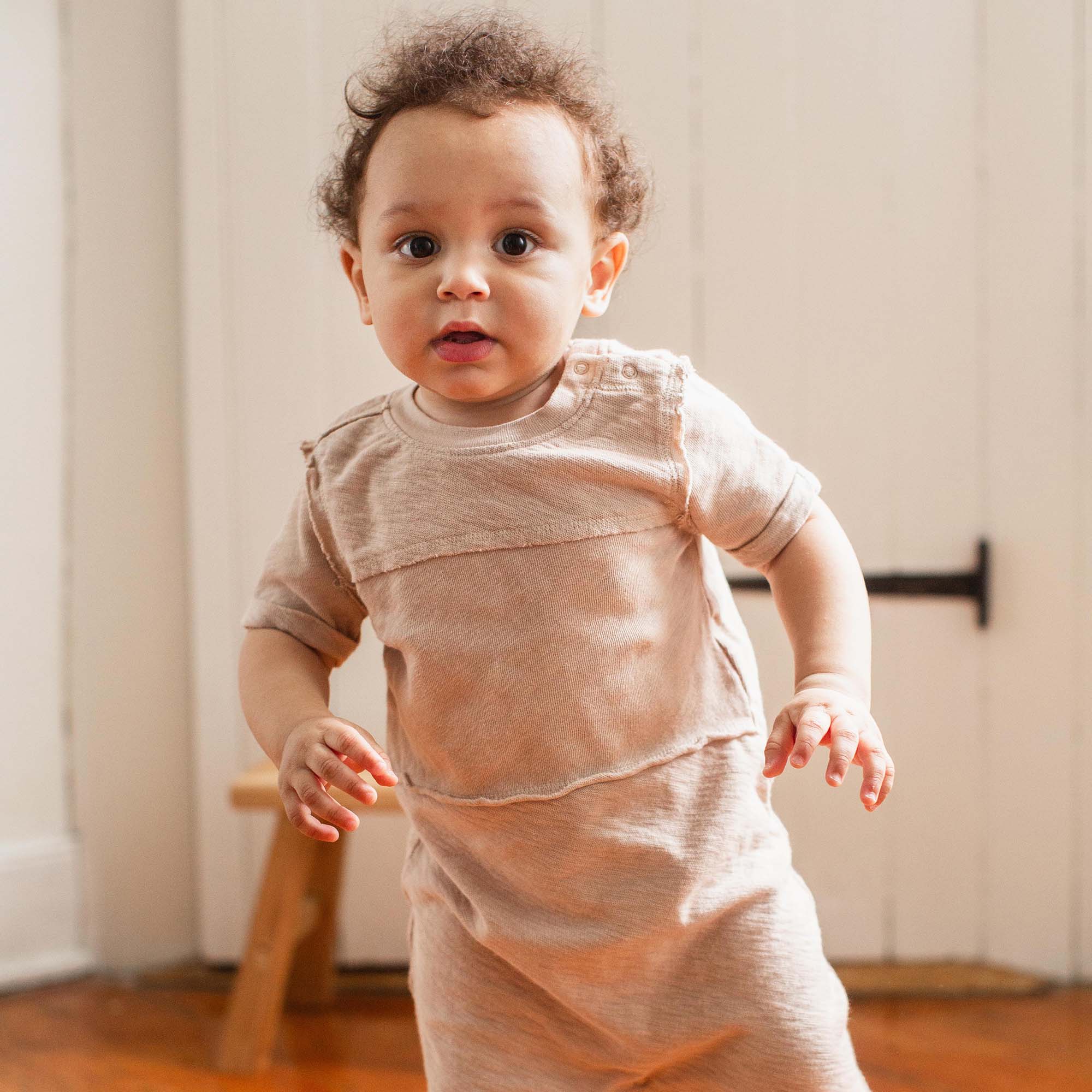 Chunky Slub Organic Baby Boy Jumpsuit - Image 2