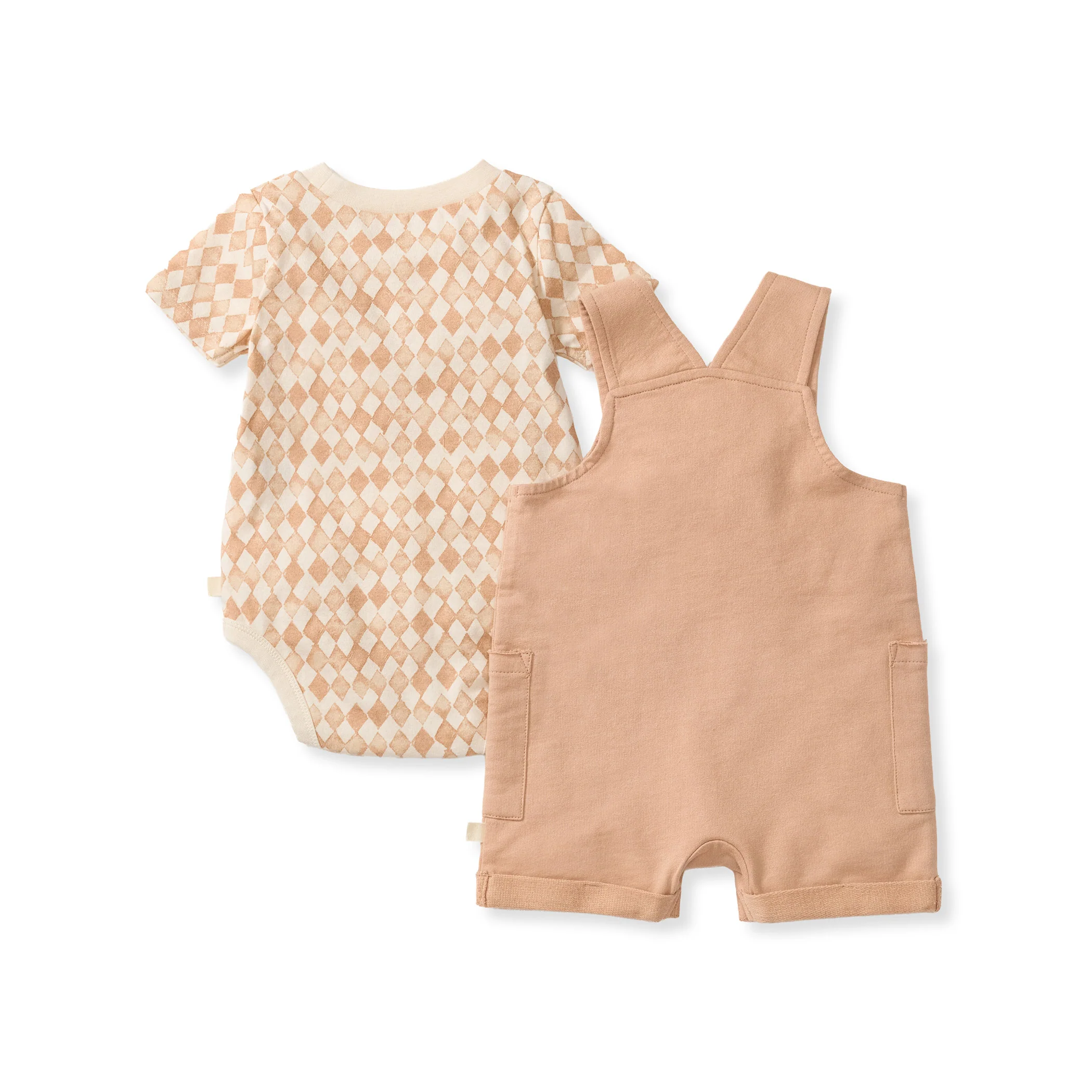 Diamond Tile Baby Boy Romper & Bodysuit Set - Image 4