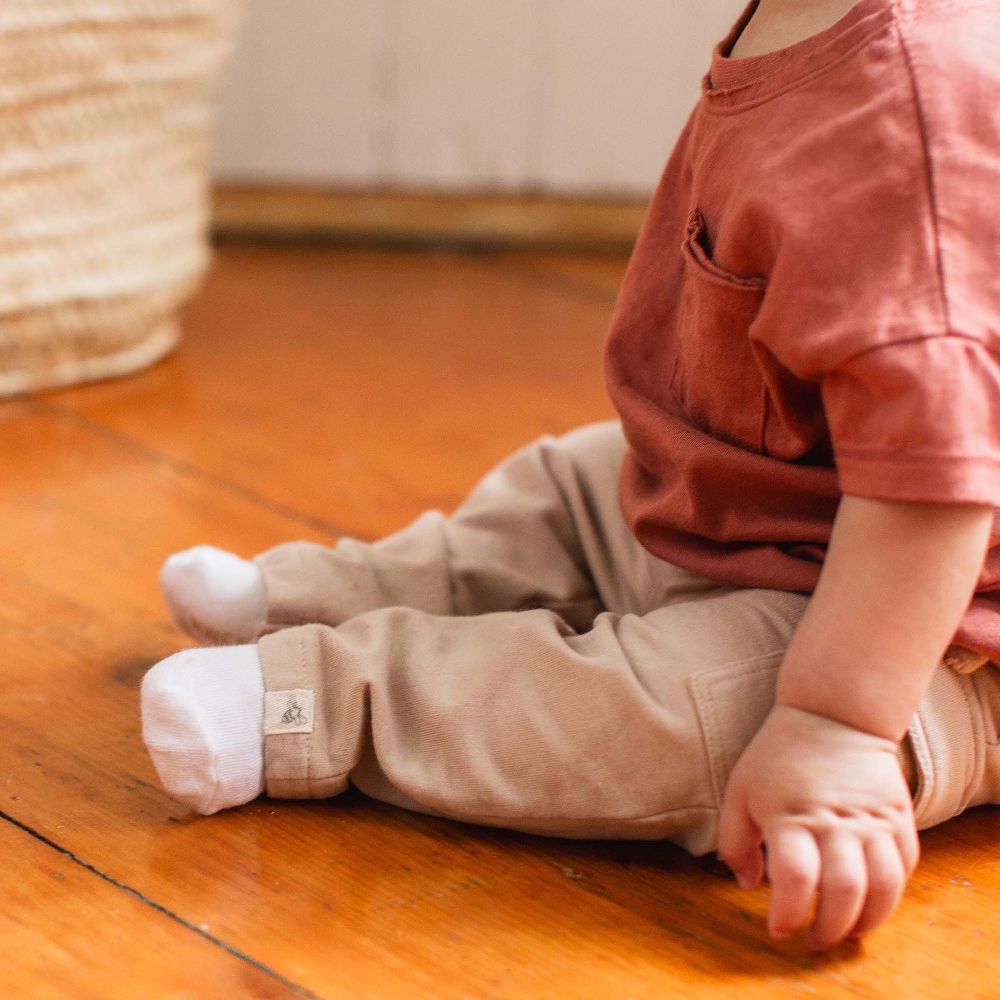 Drop Shoulder Organic Boy Tee & Pants Set - Cedar - Image 2