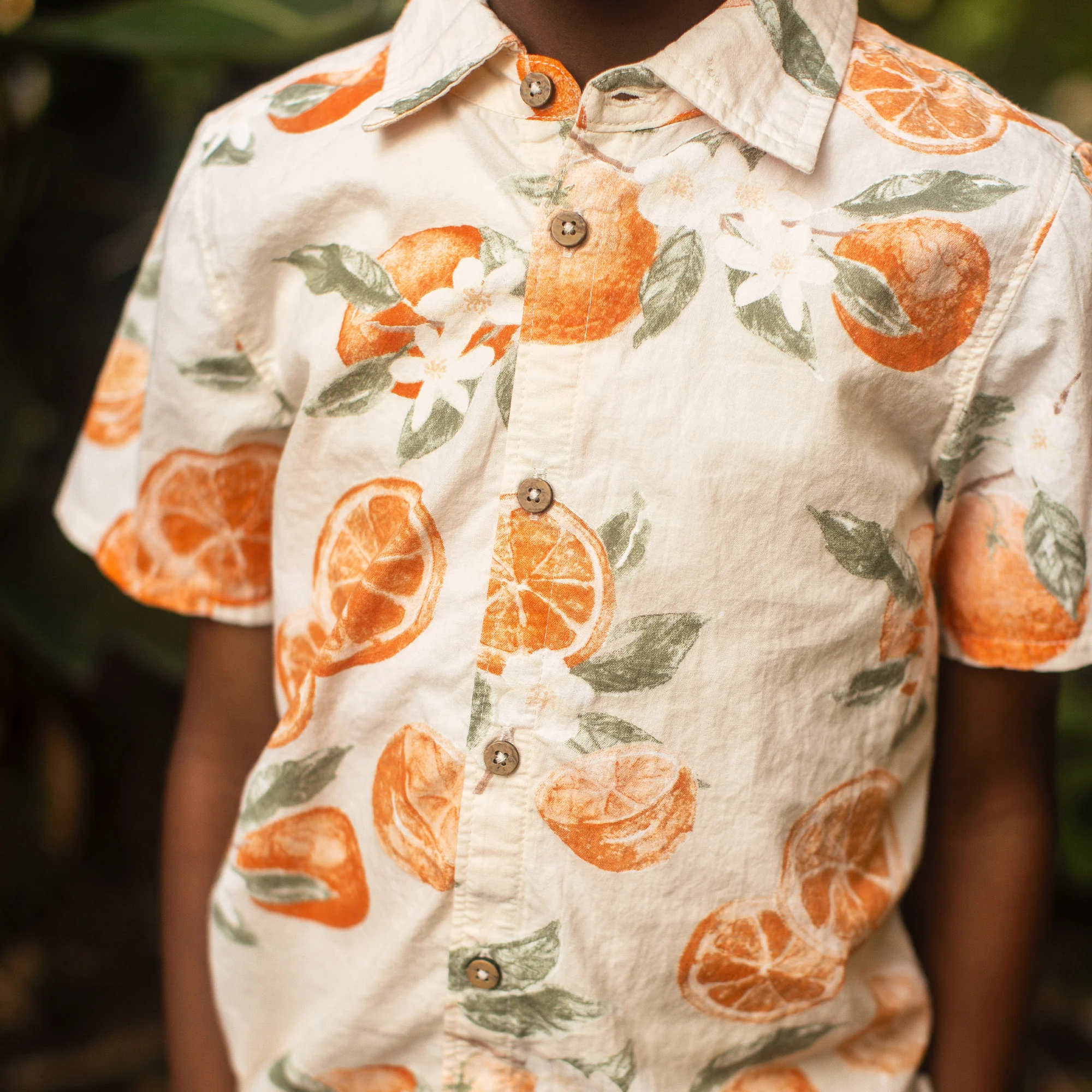 Dubrovnik Oranges Matching Kids Button Down Shirt - Image 5