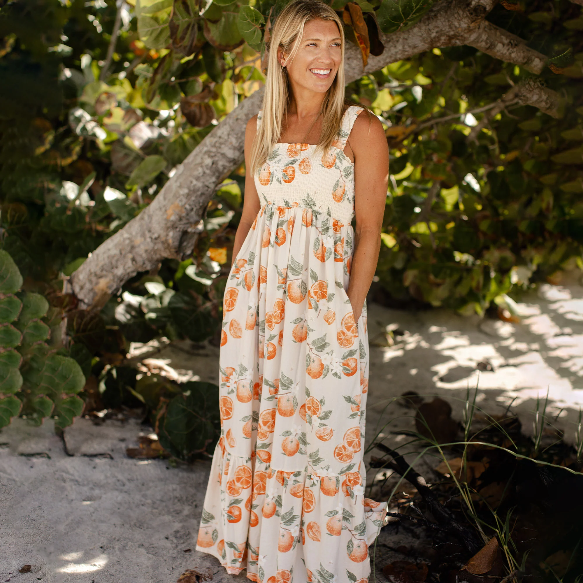 Dubrovnik Oranges Matching Women's Dress - Image 5