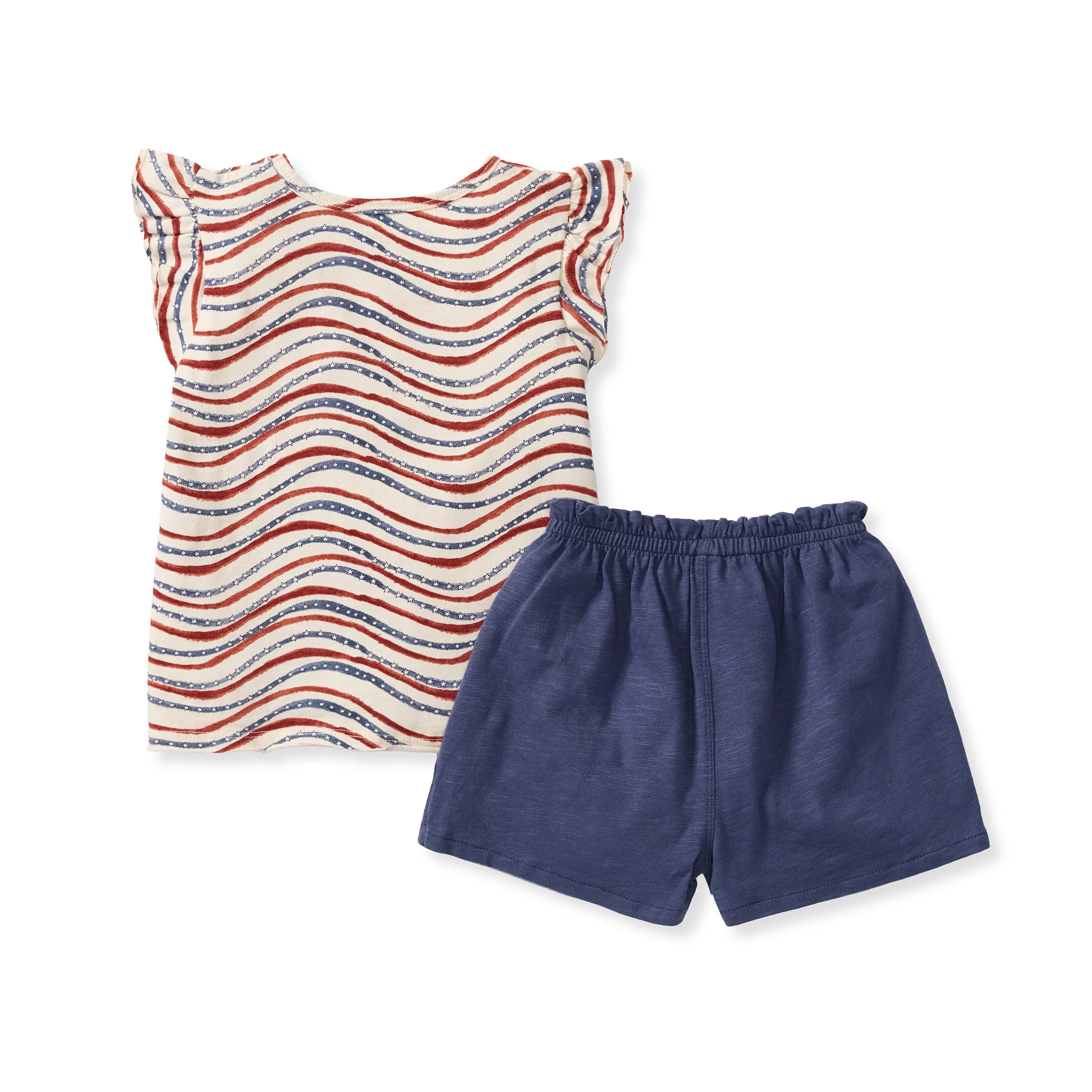 Festive Pattern Girl Tee & Shorts Set - Image 3