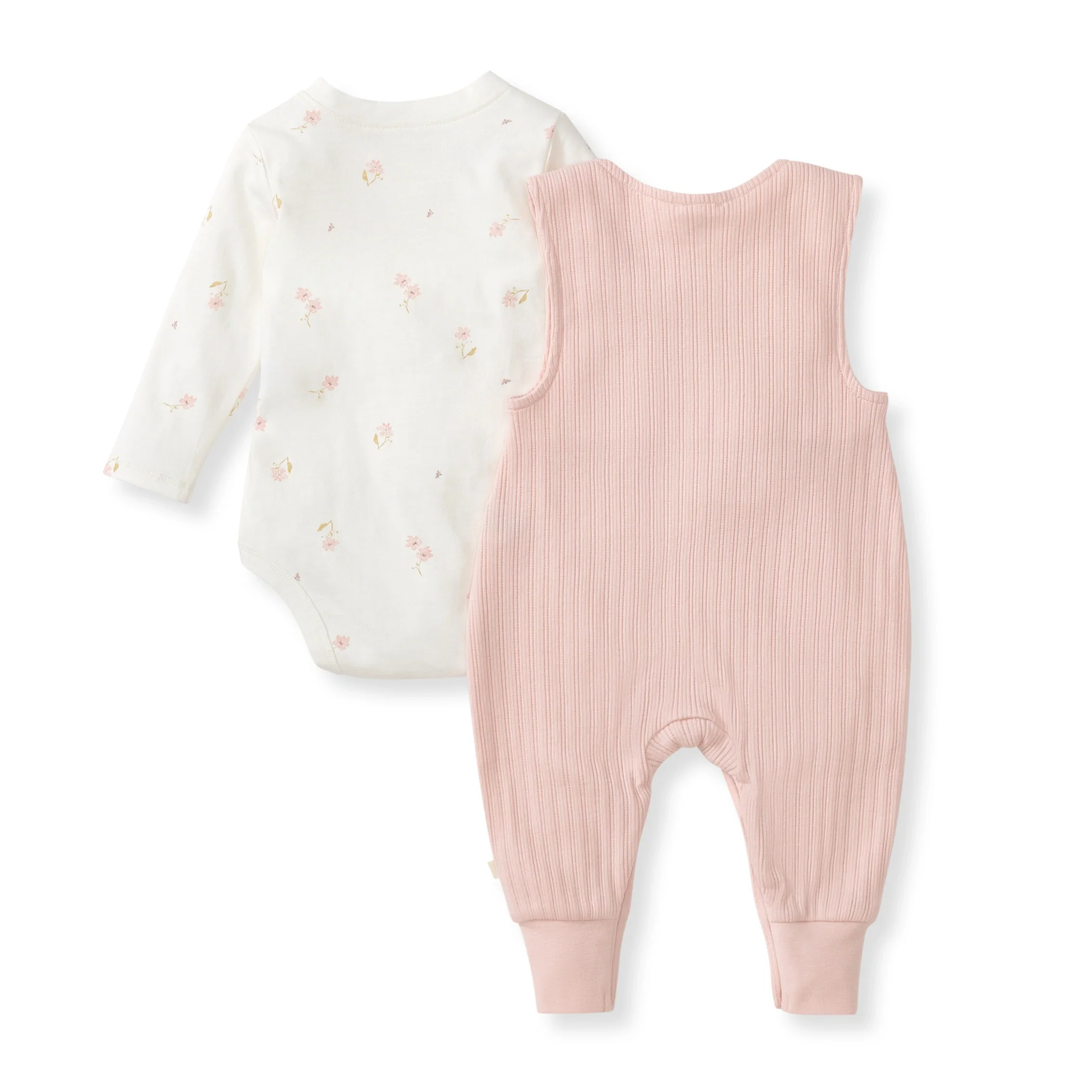 Floral Bodysuit & Jumpsuit Baby Girl Set - Image 3