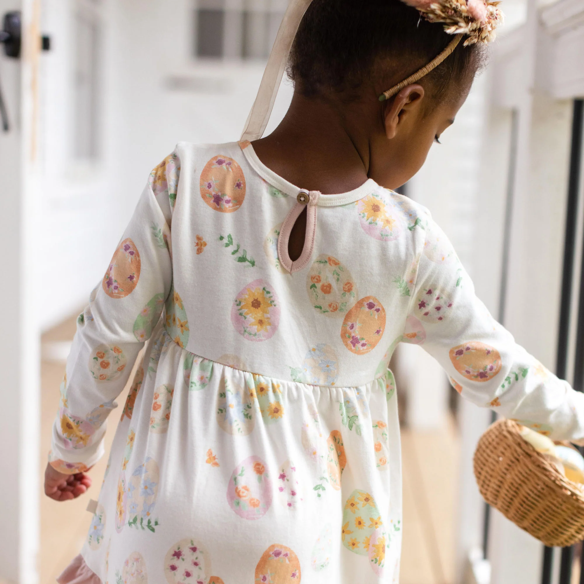 Floral Easter Eggs Tunic & Pants Set - Image 2