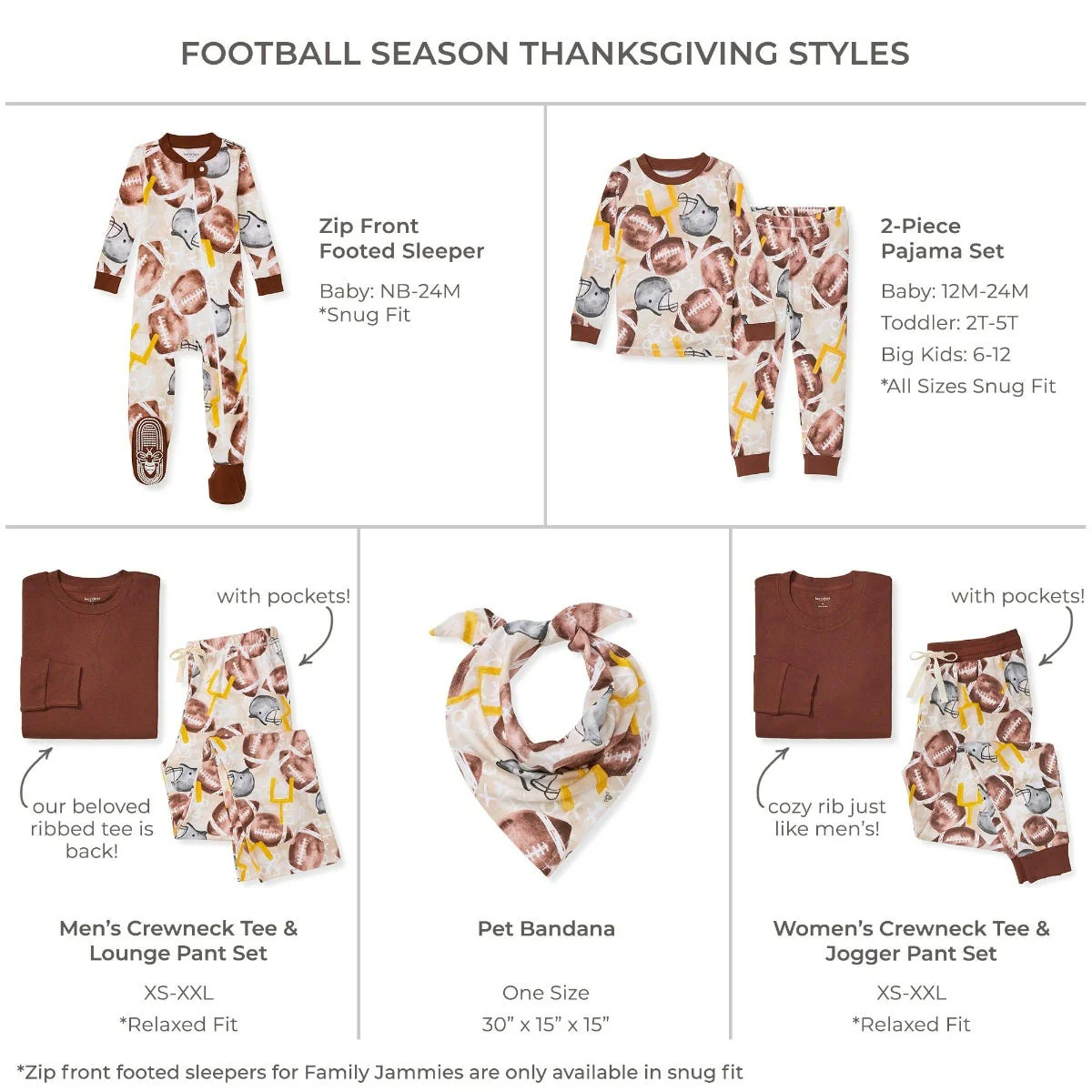 Football Season Organic Matching Men's Pajamas - Image 3