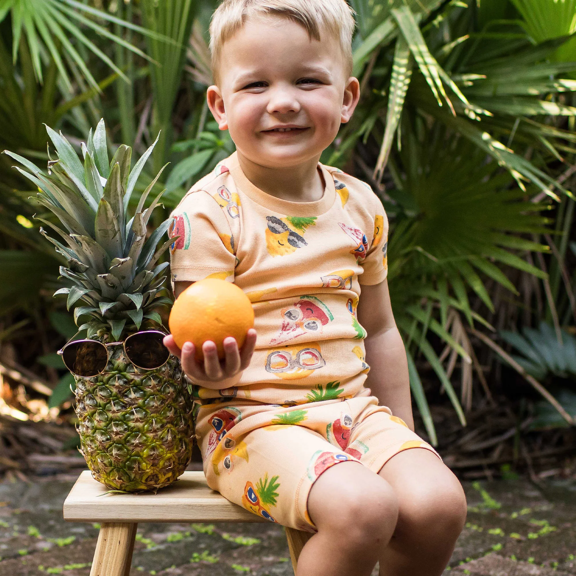Fruity Shades Organic Cotton Two-Piece Pajamas - Image 5