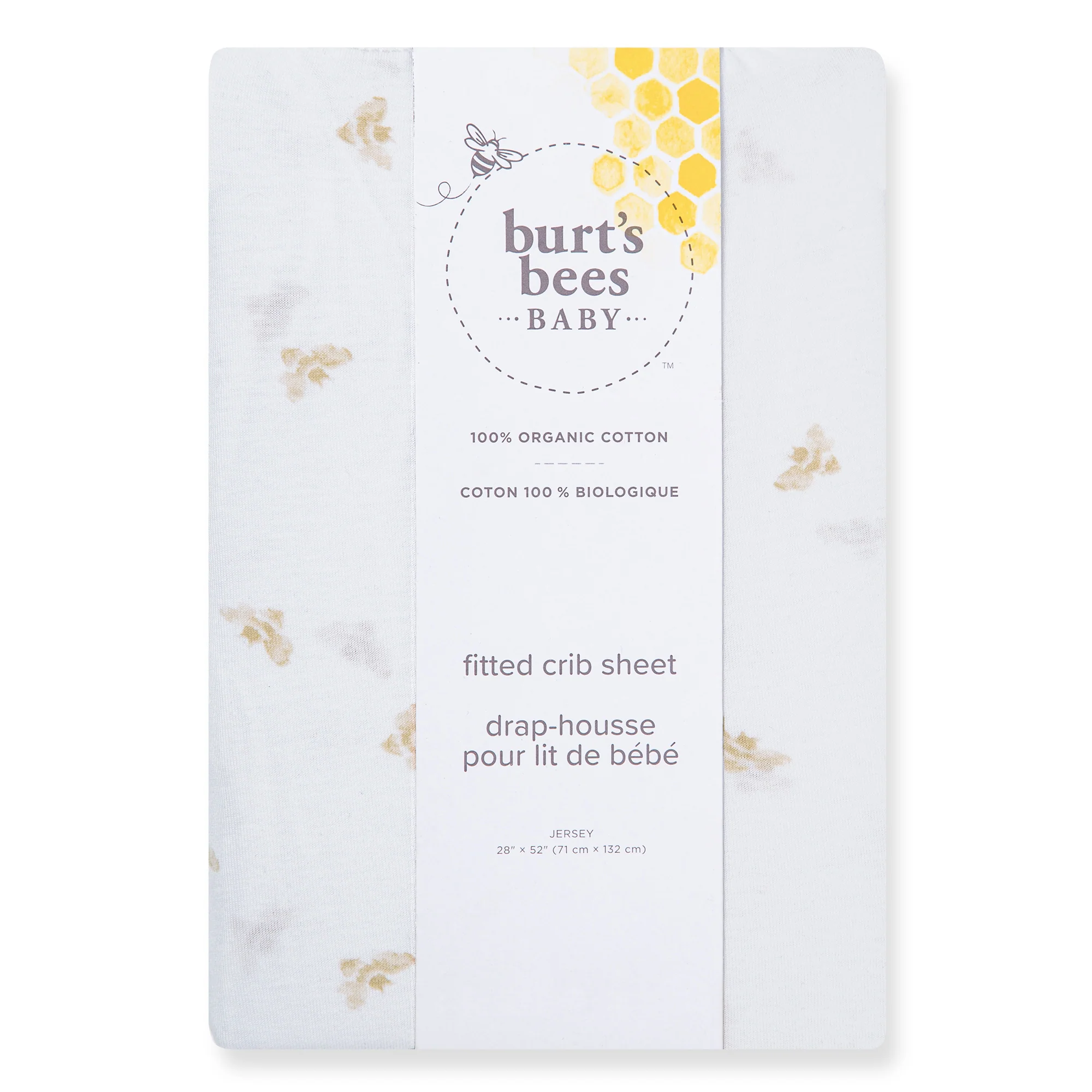 Golden Bee Organic Cotton BEESNUG® Fitted Crib Sheet - Hummus - Image 4