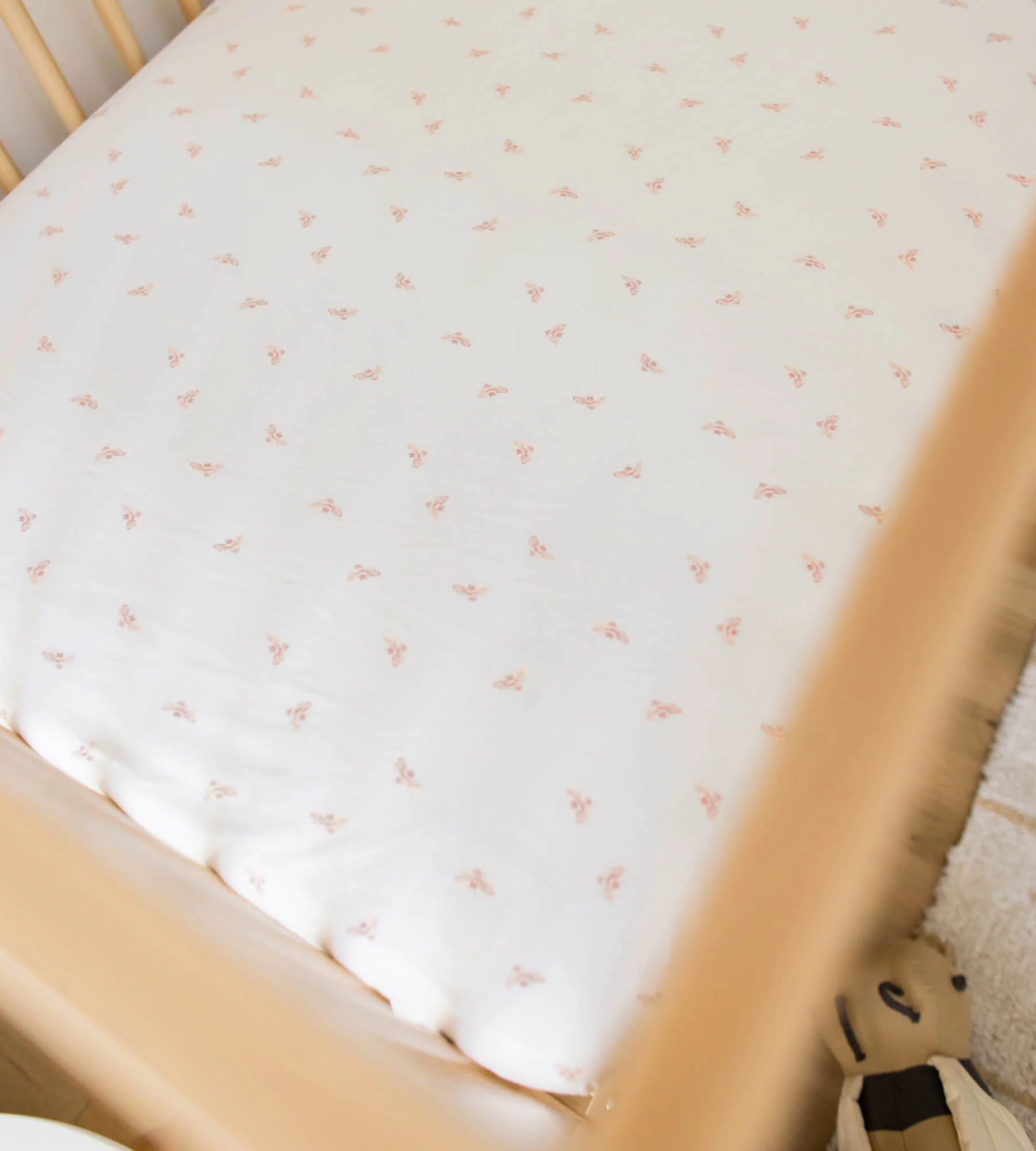 Golden Bee Organic Cotton BEESNUG® Fitted Crib Sheet - Ranunculus - Image 2