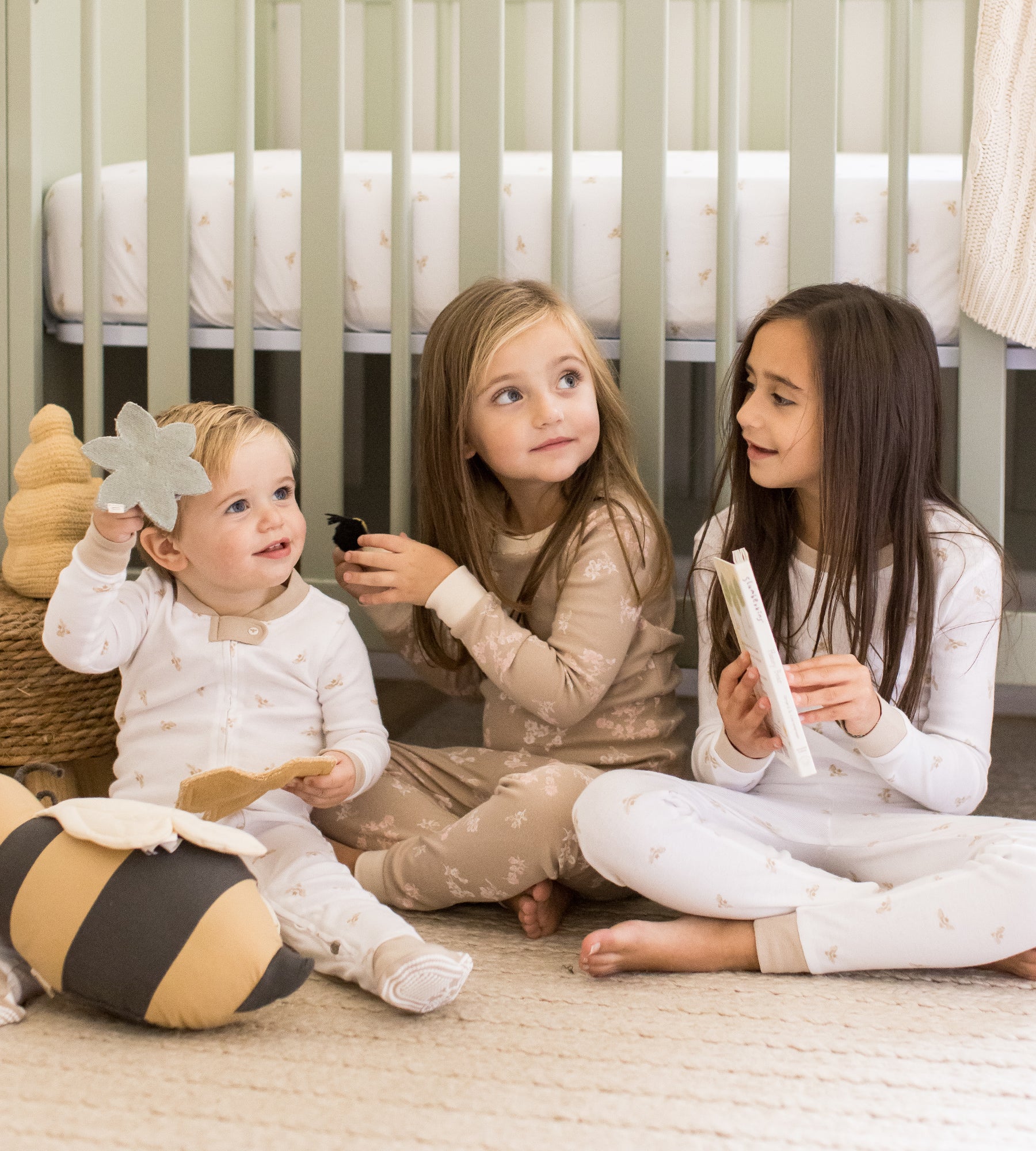 Golden Bee Organic Cotton Two-Piece Pajamas - Hummus - Image 5