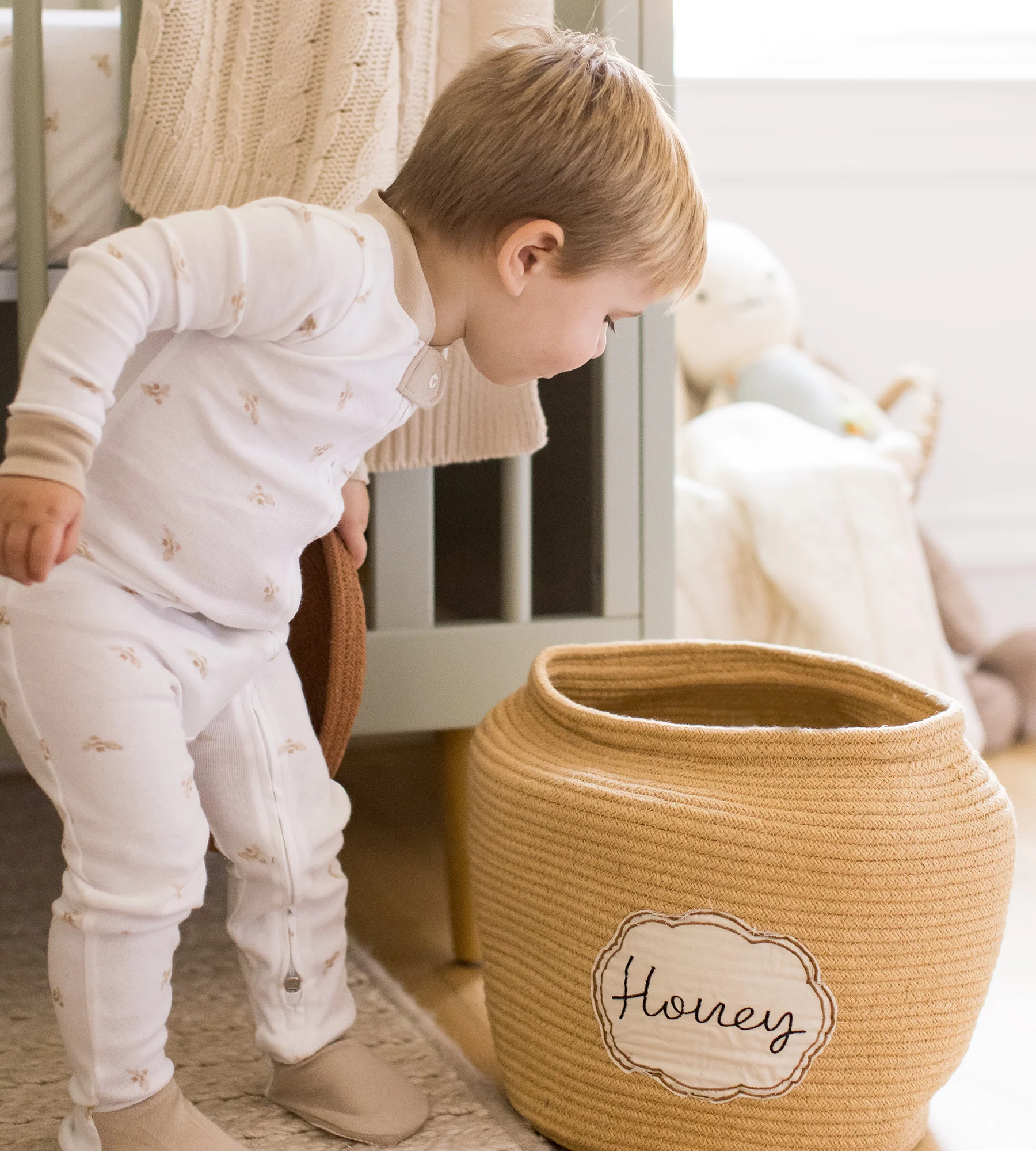 Golden Bee Organic Cotton Two-Piece Pajamas - Hummus - Image 7