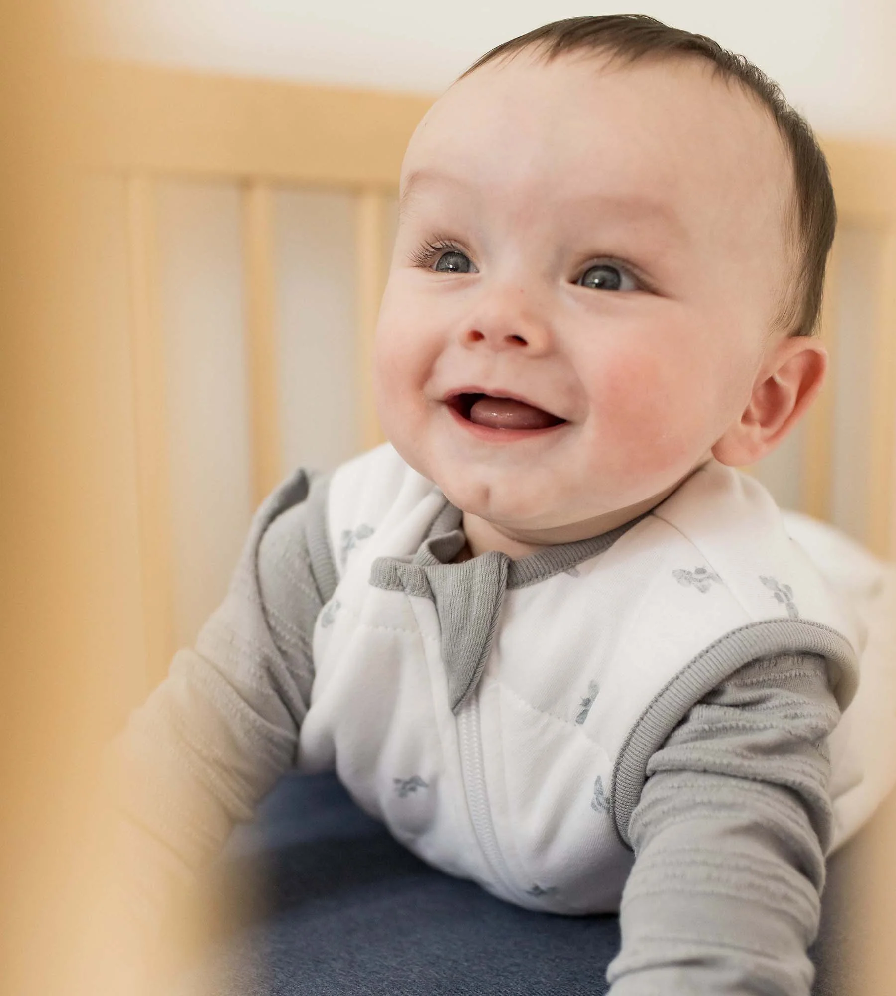 Golden Bee Organic Warmer Beekeeper™ Wearable Baby Blanket - Quarry - Image 5