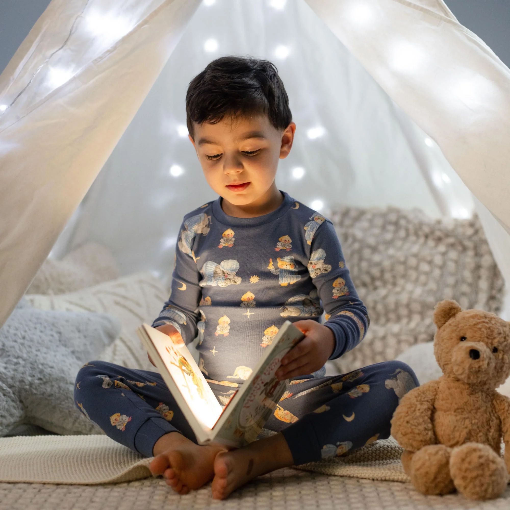 Good Night Mrs. Bear Organic Cotton Two-Piece Pajamas - Image 2