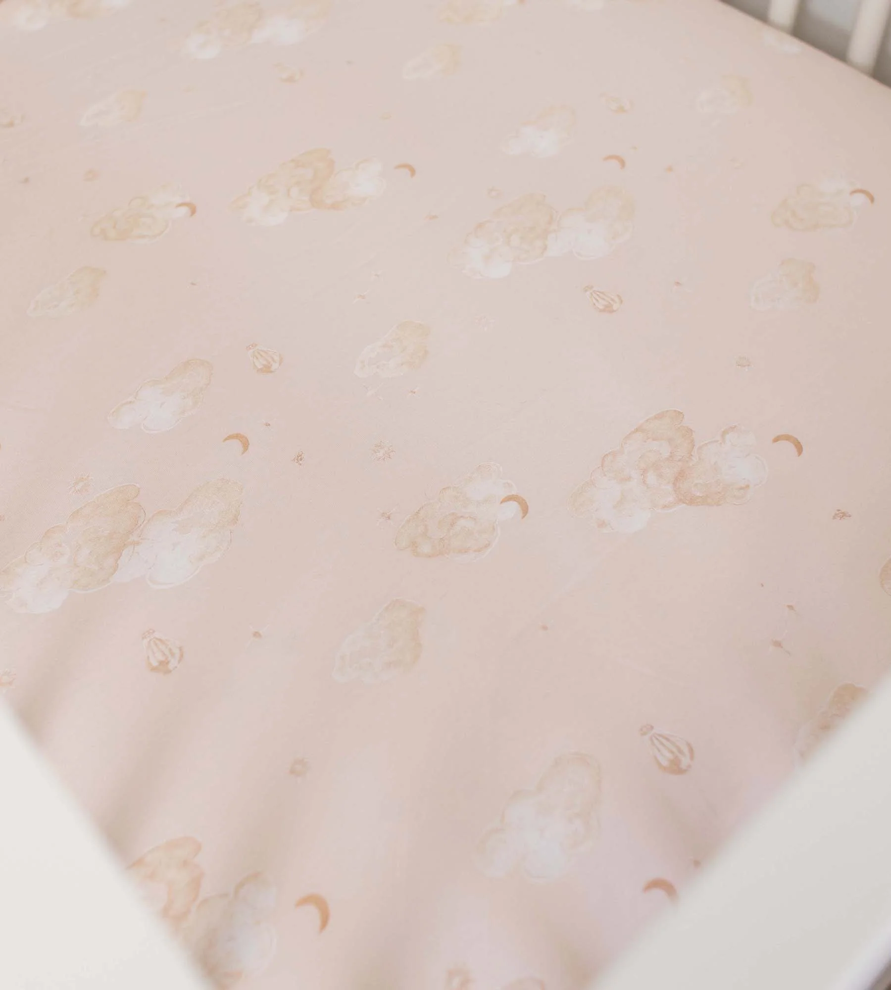Good Night Sky Organic Cotton Crib Sheets Set of 2 - Ranunculus - Image 4