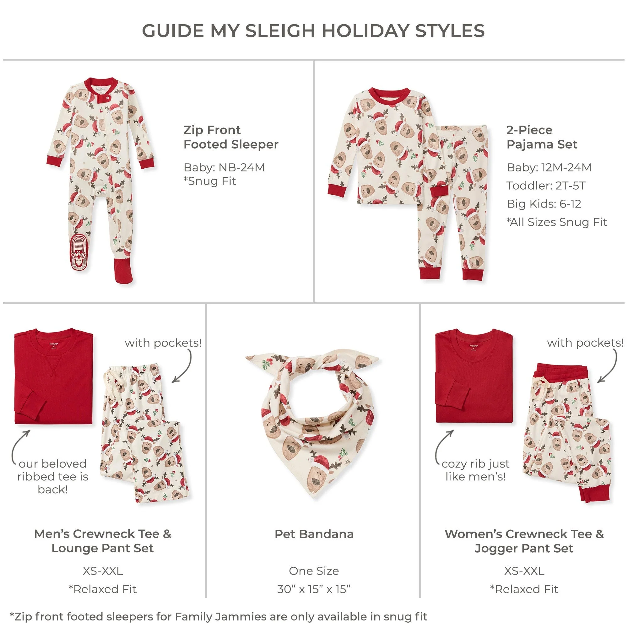 Guide My Sleigh Matching Organic Cotton Men's Pajamas - Image 3