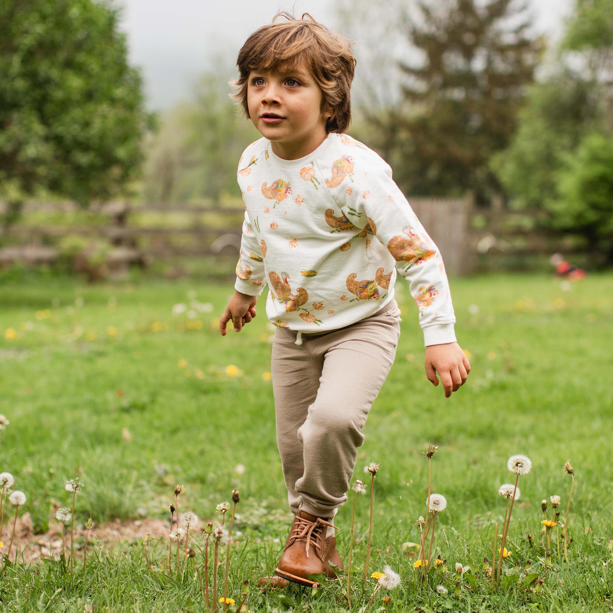 Happy Harvest Boy Sweatshirt & Pants Set - Image 2