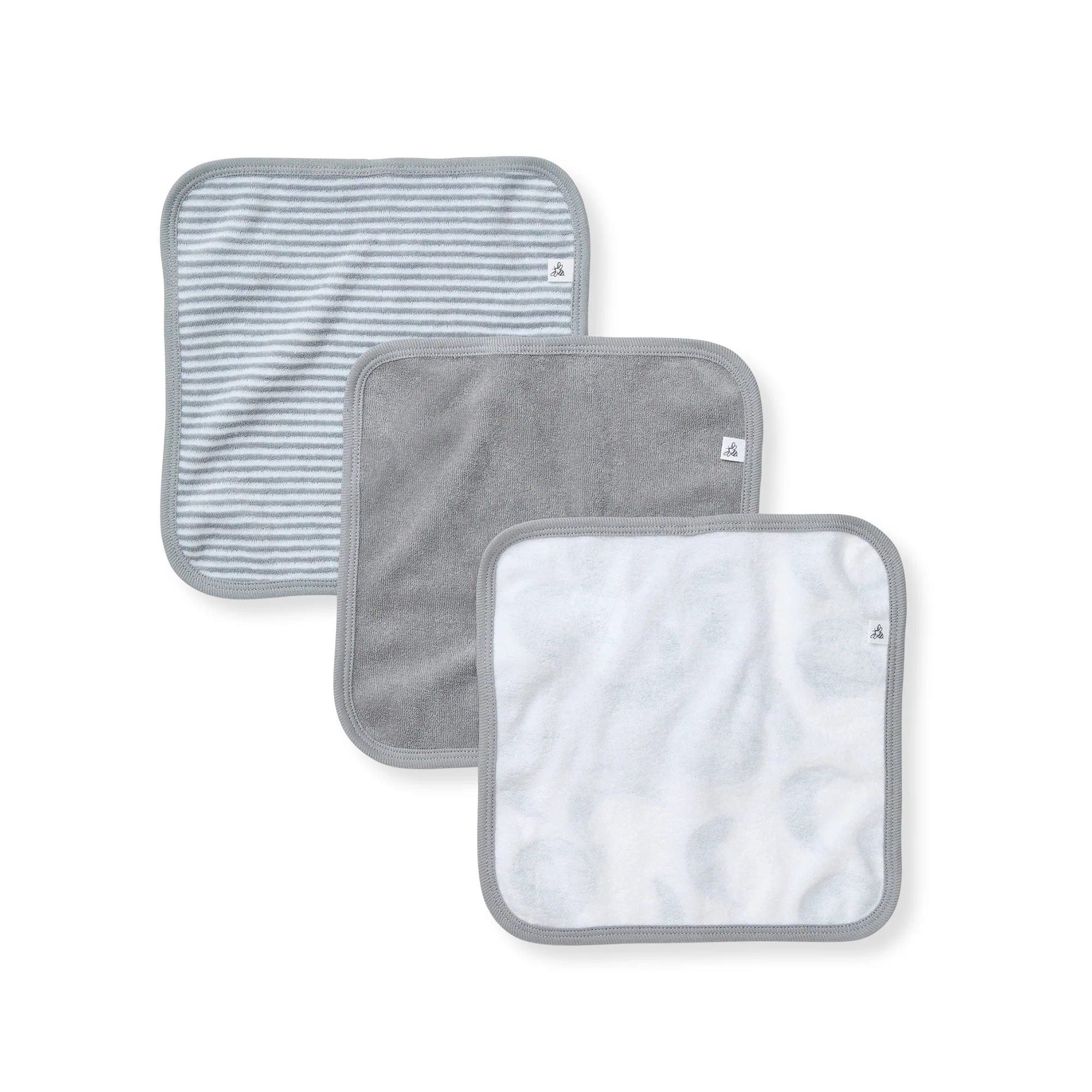 Hello Moon Organic Cotton Knit Terry Washcloths 3 Pack - Image 3